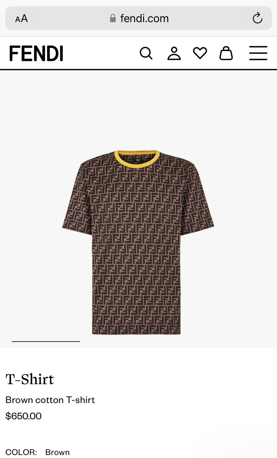 Fendi Fendi Brown FF Motif Shirt Size US L / EU 52-54 / 3 - 5 Thumbnail