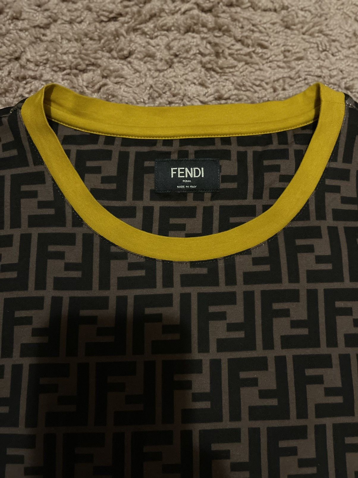 Fendi Fendi Brown FF Motif Shirt Size US L / EU 52-54 / 3 - 2 Thumbnail