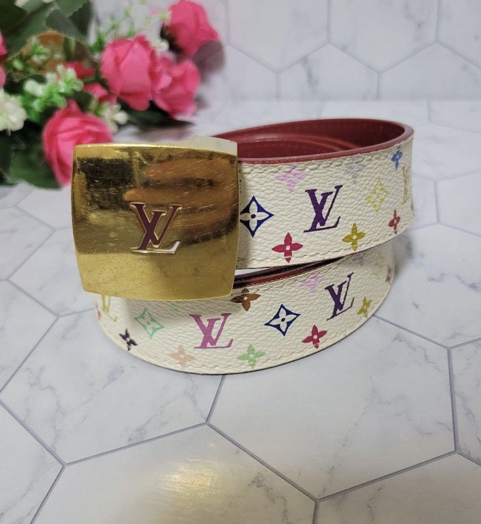 SS03 Louis Vuitton x Takashi Murakami Rainbow Monogram Belt