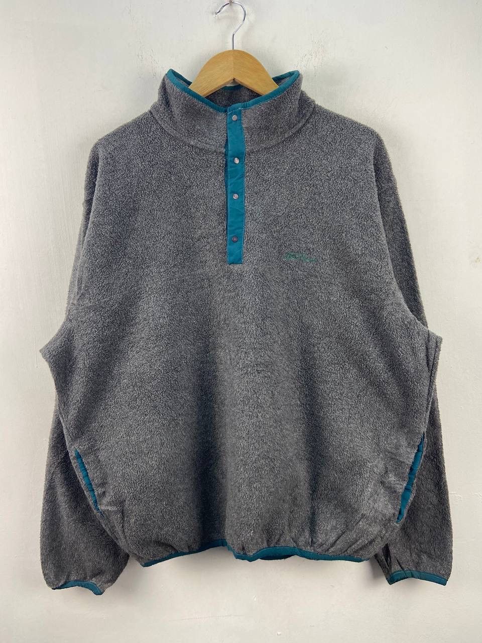 L.L. Bean × Vintage Vintage 90s LL Bean Deep Pile Fleece Snap Button Pullover Size US XL / EU 56 / 4 - 2 Thumbnail