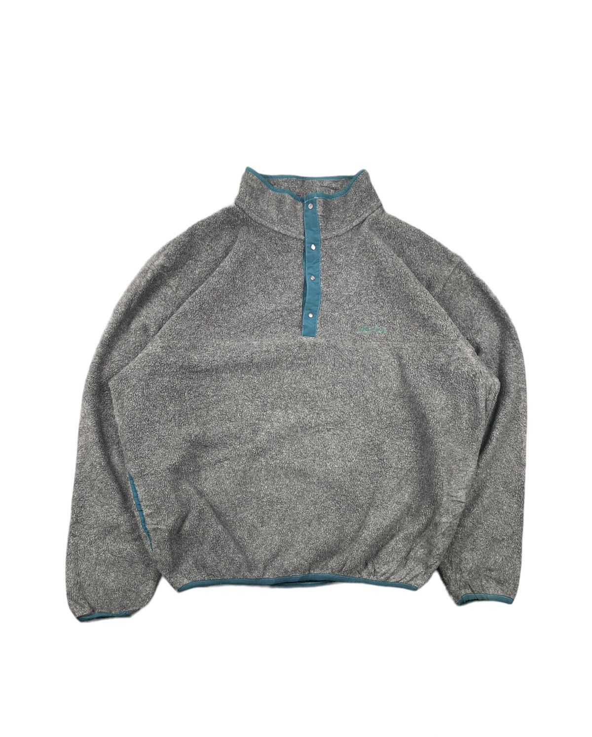 L.L. Bean × Vintage Vintage 90s LL Bean Deep Pile Fleece Snap Button Pullover Size US XL / EU 56 / 4 - 1 Thumbnail