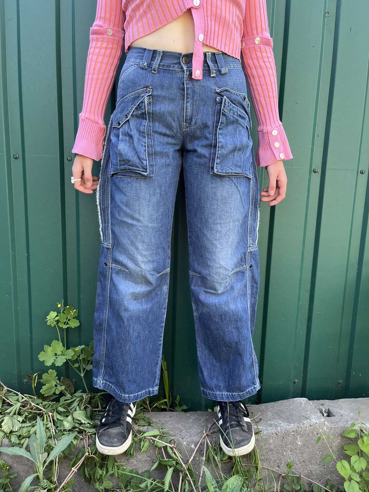 Other Rare Vintage Diesel Gang Loose Fit Jeans Cargo Size 28" / US 6 / IT 42 - 14 Thumbnail
