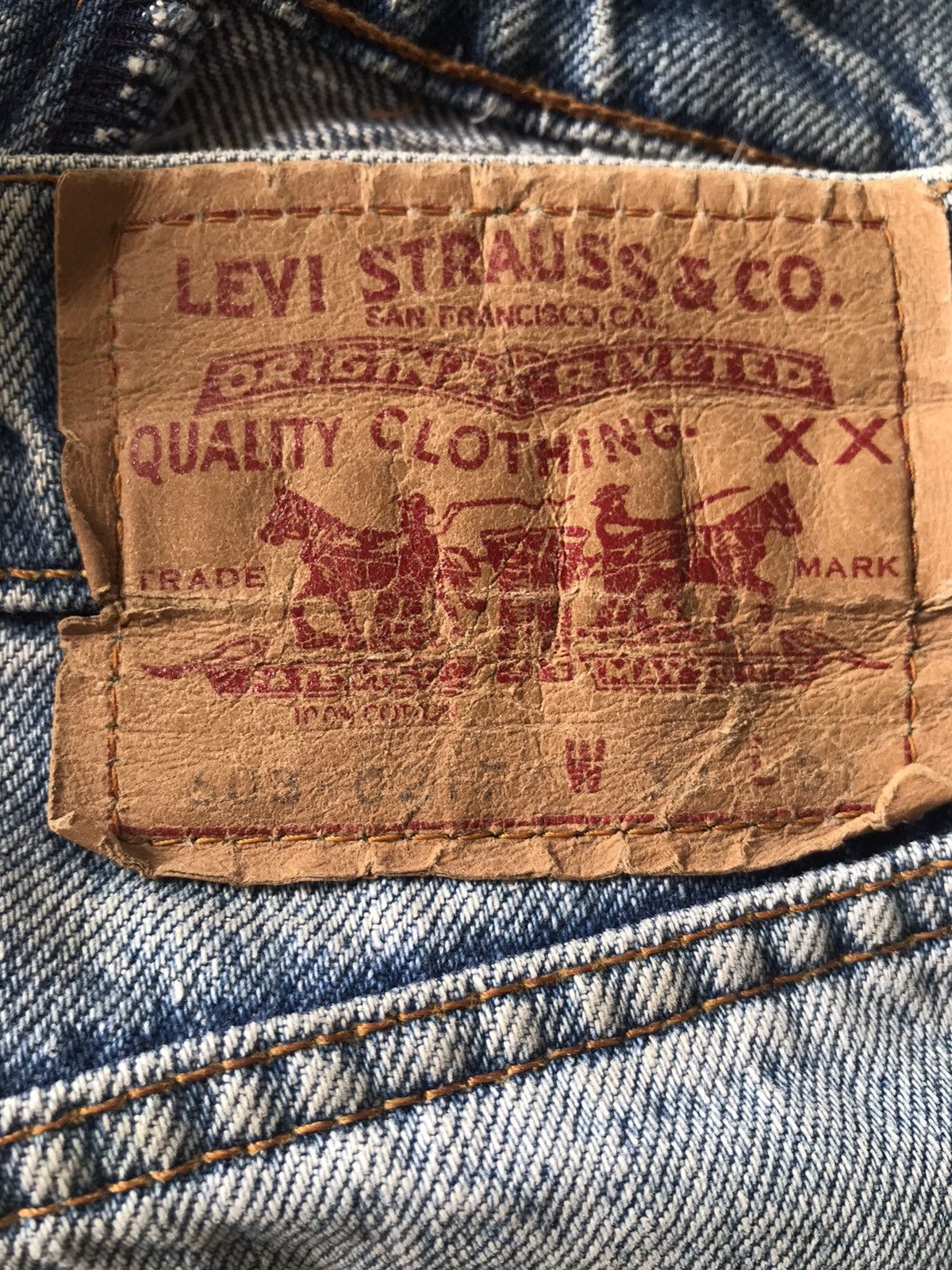 Levi's Vintage Levis 603 Released Hem Made in Philippines Size US 32 / EU 48 - 4 Thumbnail
