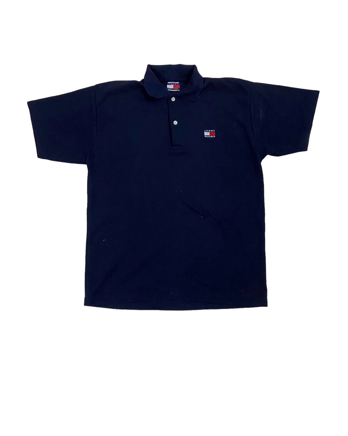 Tommy Hilfiger × Vintage Vintage Tommy Hilfiger Logo Box Polo Shirt Streetwear Size US L / EU 52-54 / 3 - 1 Thumbnail