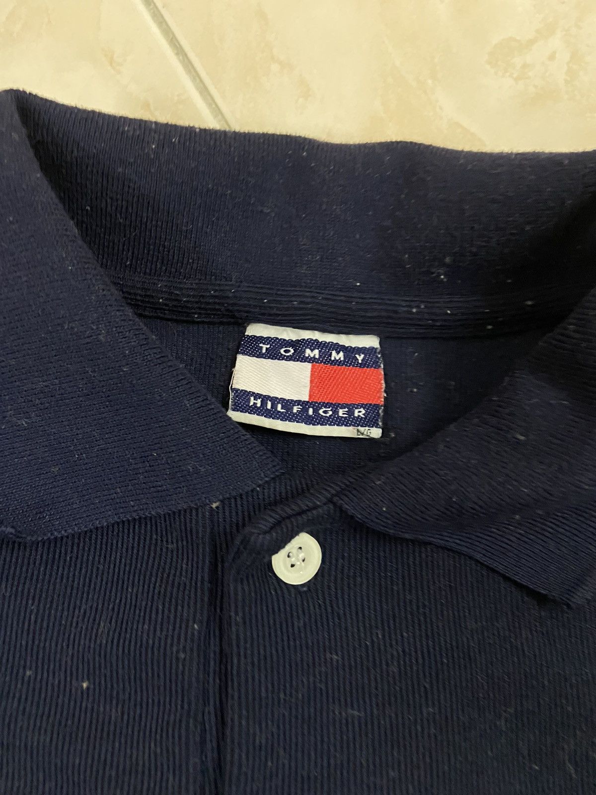 Tommy Hilfiger × Vintage Vintage Tommy Hilfiger Logo Box Polo Shirt Streetwear Size US L / EU 52-54 / 3 - 5 Thumbnail