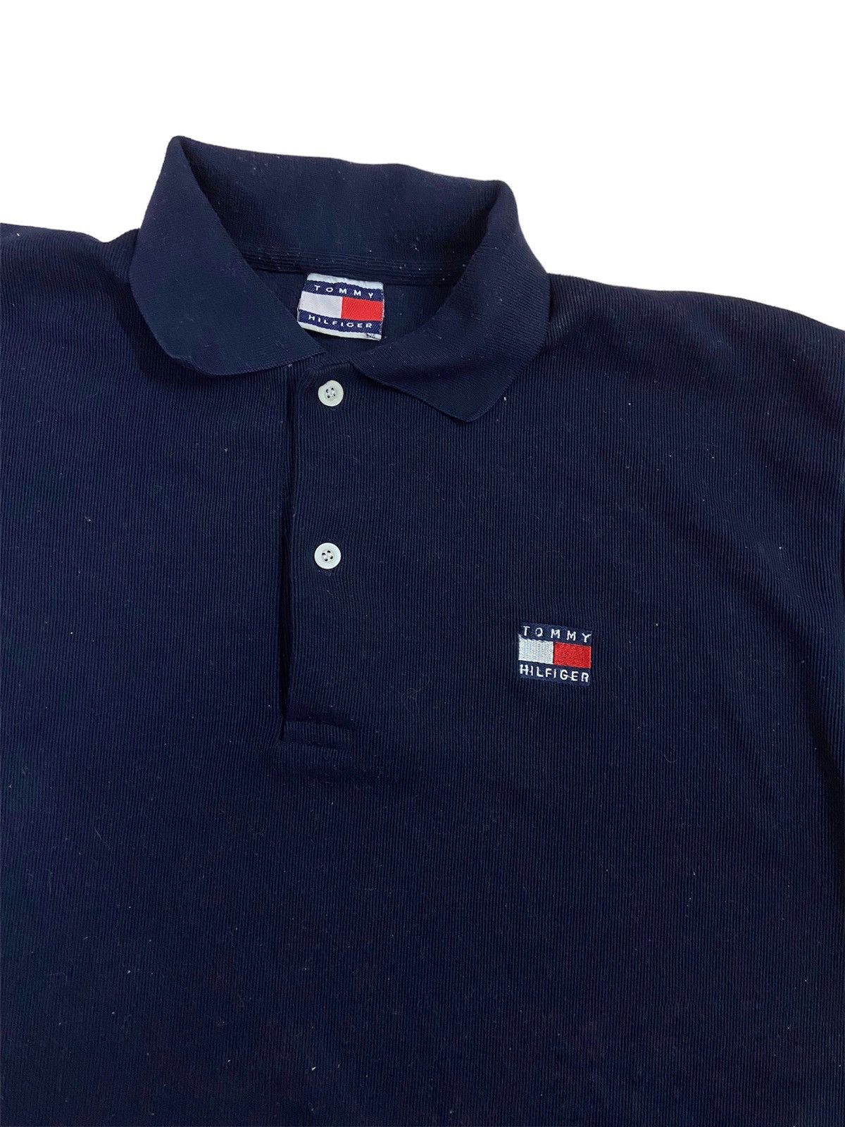 Tommy Hilfiger × Vintage Vintage Tommy Hilfiger Logo Box Polo Shirt Streetwear Size US L / EU 52-54 / 3 - 3 Thumbnail