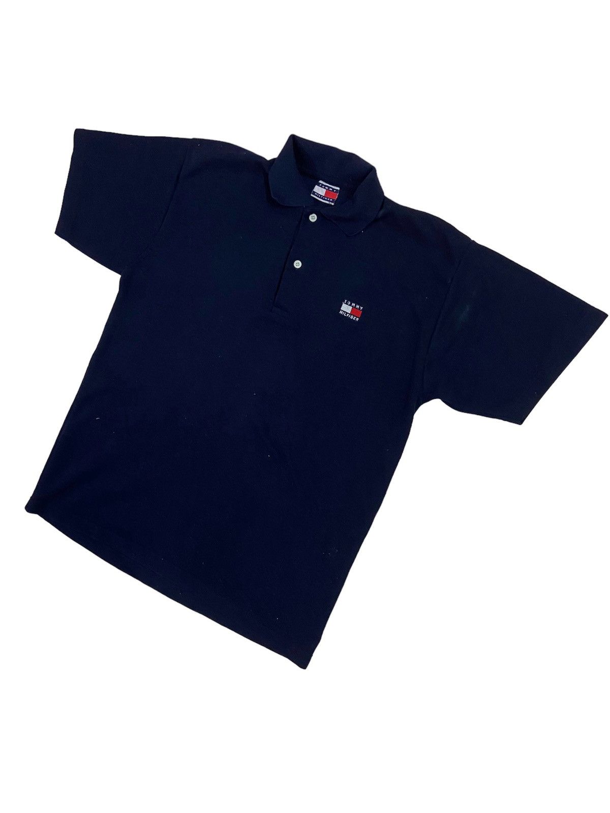 Tommy Hilfiger × Vintage Vintage Tommy Hilfiger Logo Box Polo Shirt Streetwear Size US L / EU 52-54 / 3 - 2 Thumbnail
