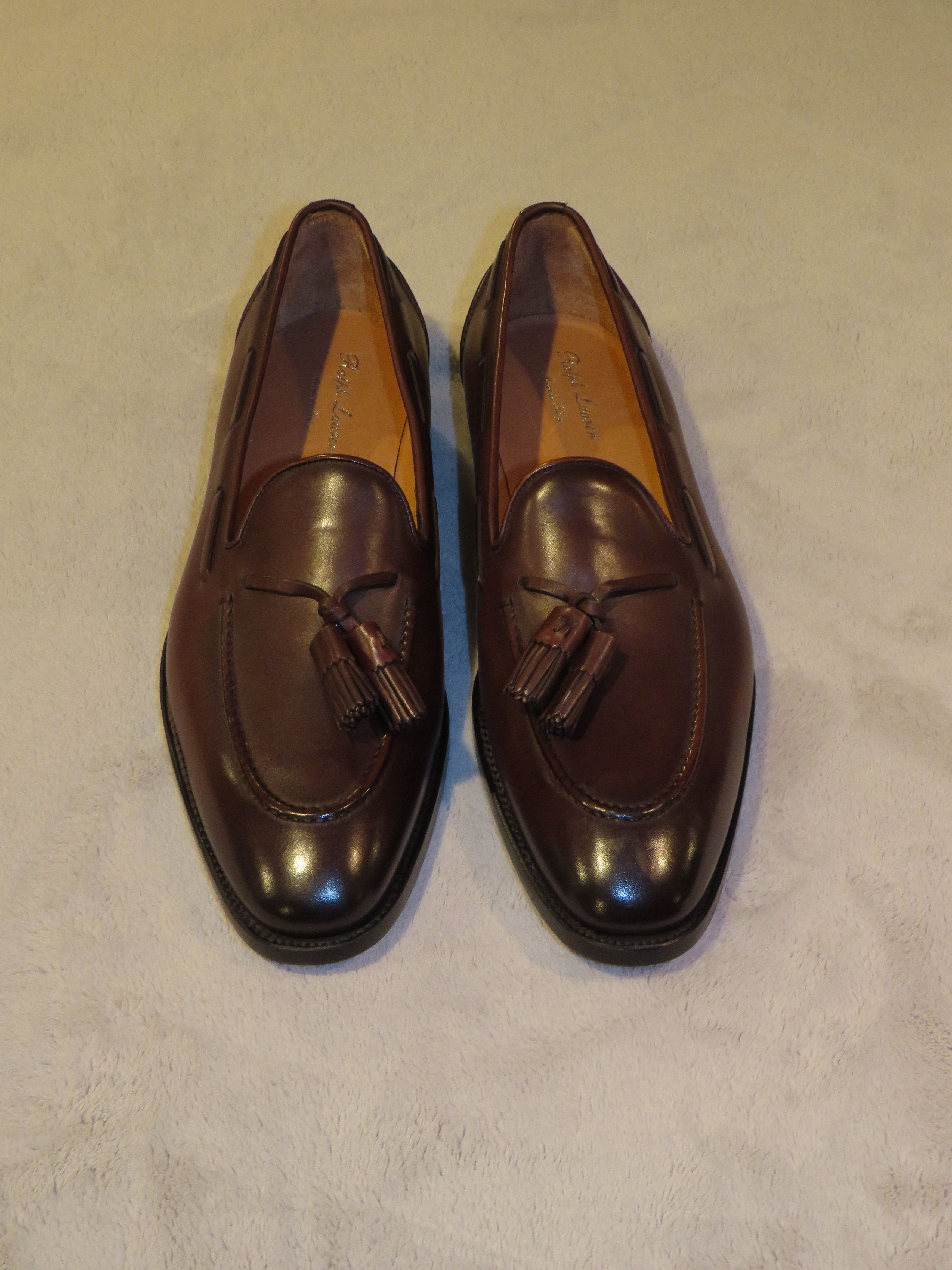 Luther Brown Burnished Calfskin Loafer 12D NWB $1250