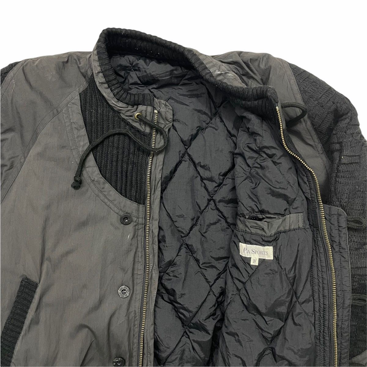 Issey Miyake × Japanese Brand 💥 80s Pia Motorsport Full Black Bomber Jacket Size US M / EU 48-50 / 2 - 4 Thumbnail