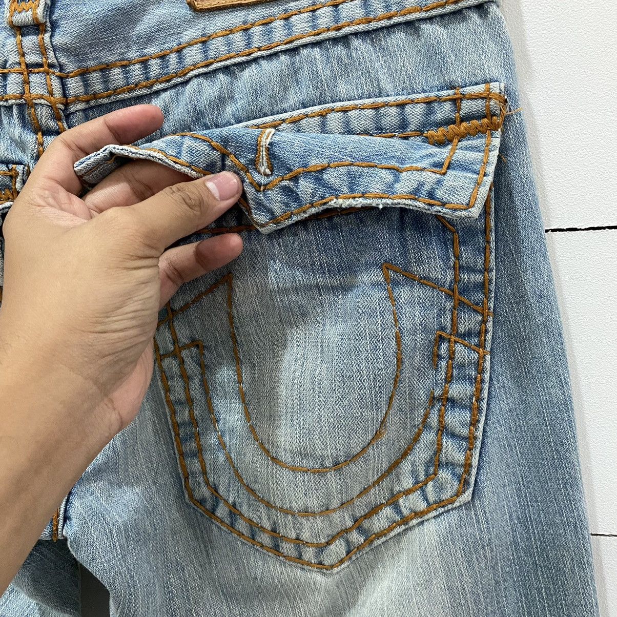 True Religion True Religion Distressed Denim Jeans Size US 33 - 9 Thumbnail