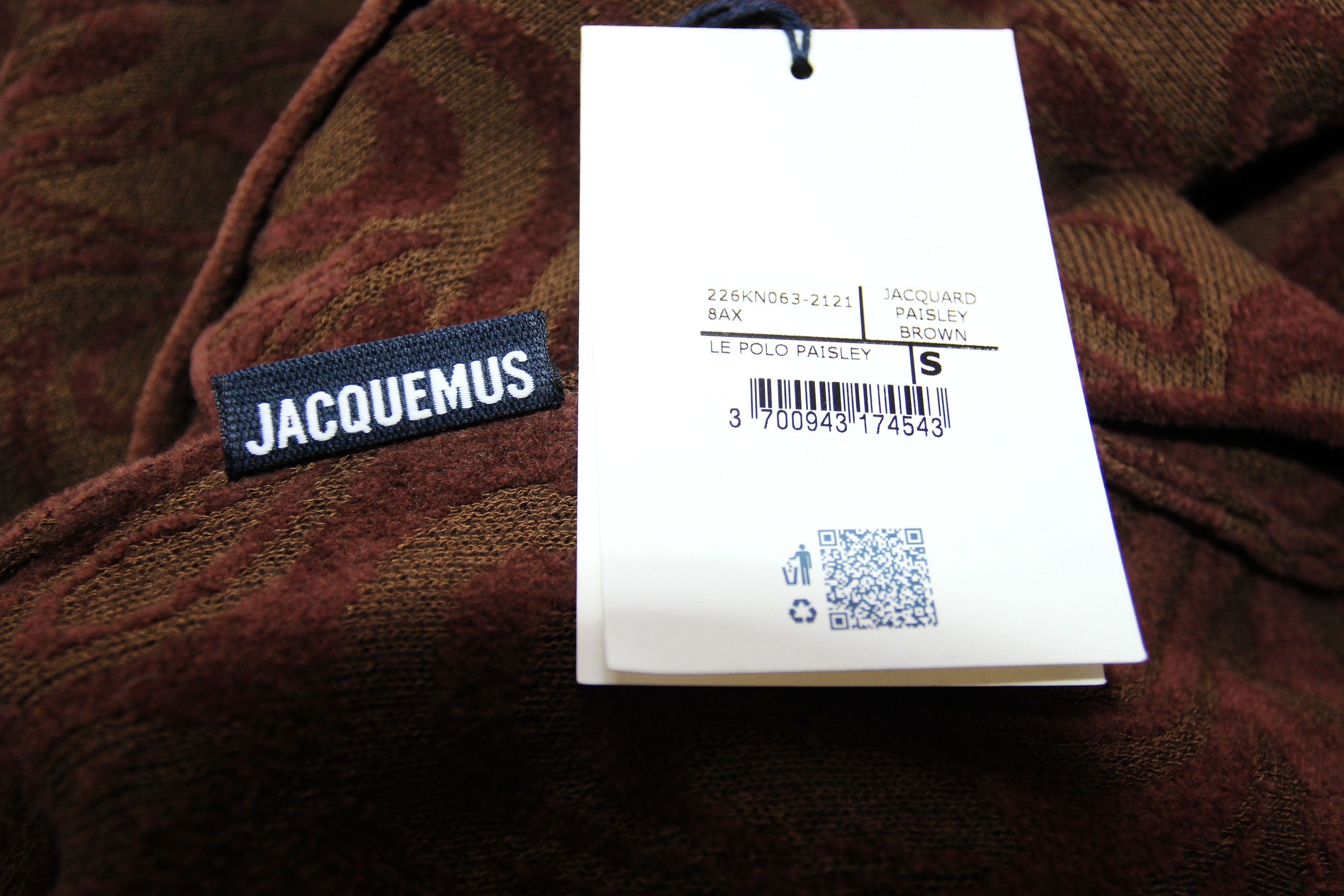 Jacquemus BNWT AW22 JACQUEMUS "LE PAPIER" LE POLO PAISLEY SWEATER S Size US S / EU 44-46 / 1 - 8 Thumbnail