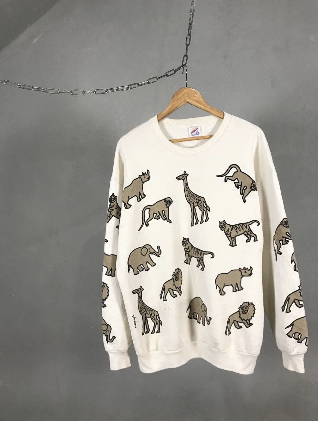 Vintage Animal American vintage overprinted made in USA sweatshirt Size US XL / EU 56 / 4 - 1 Thumbnail