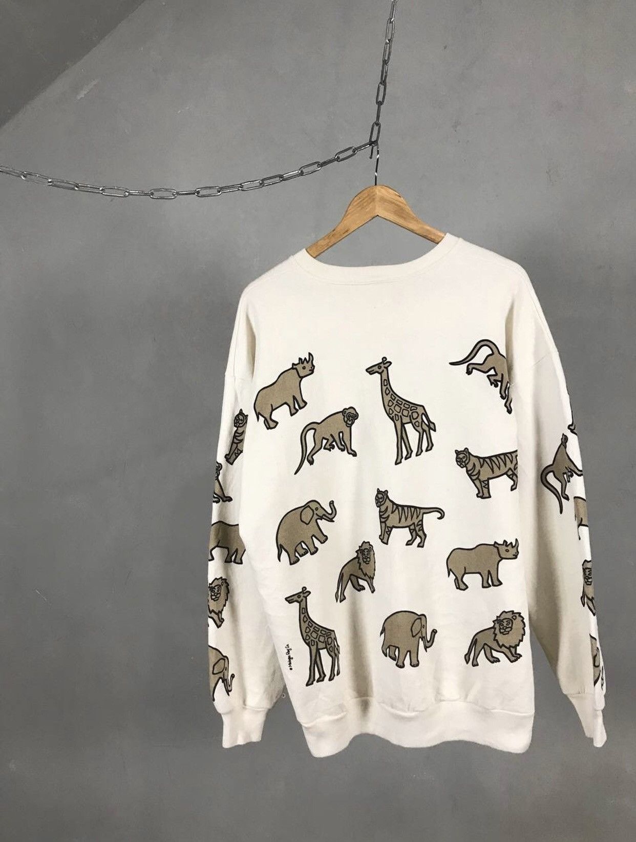 Vintage Animal American vintage overprinted made in USA sweatshirt Size US XL / EU 56 / 4 - 7 Thumbnail