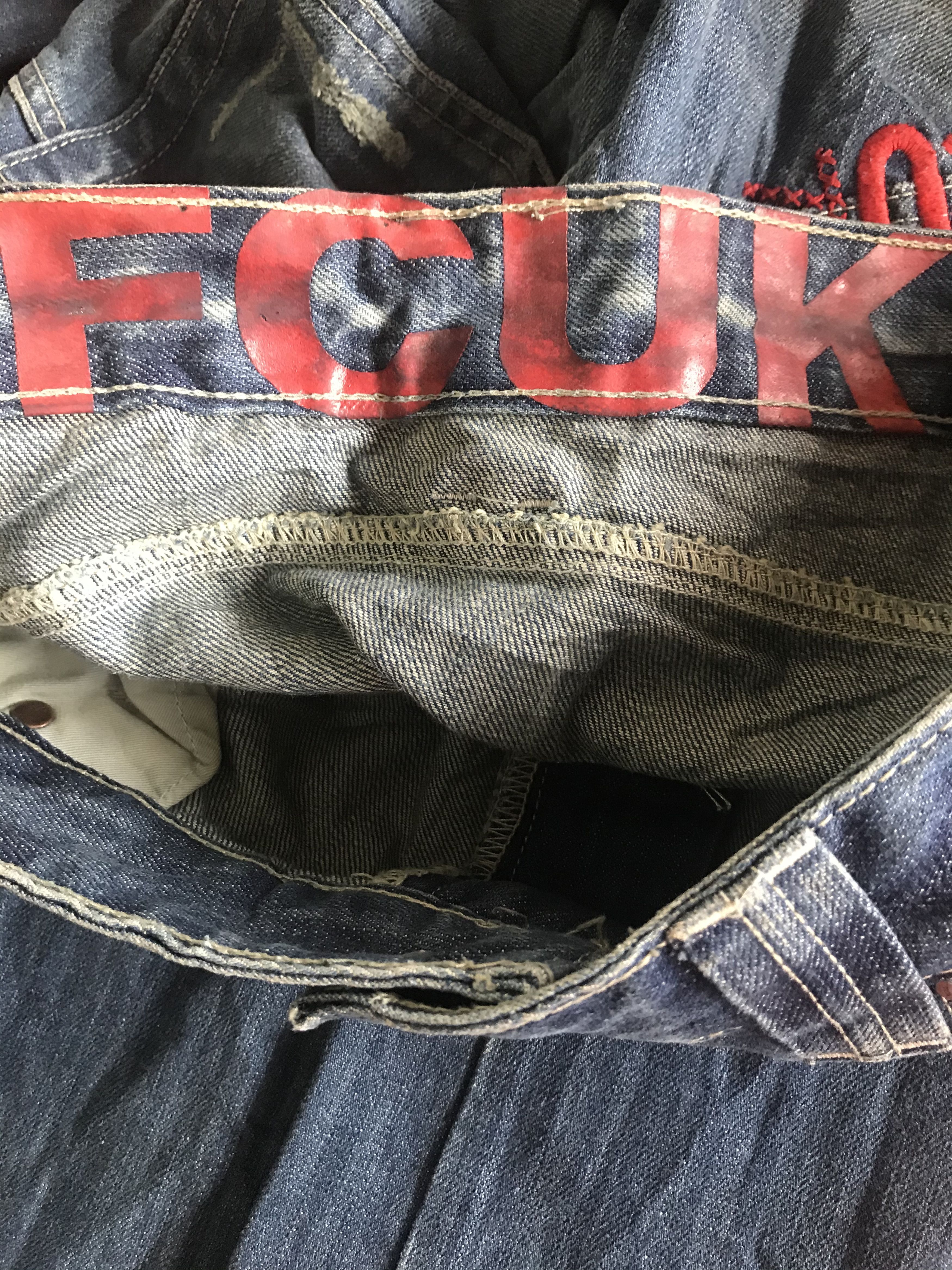 FCUK FCUK Distressed Denim Size US 35 - 15 Thumbnail