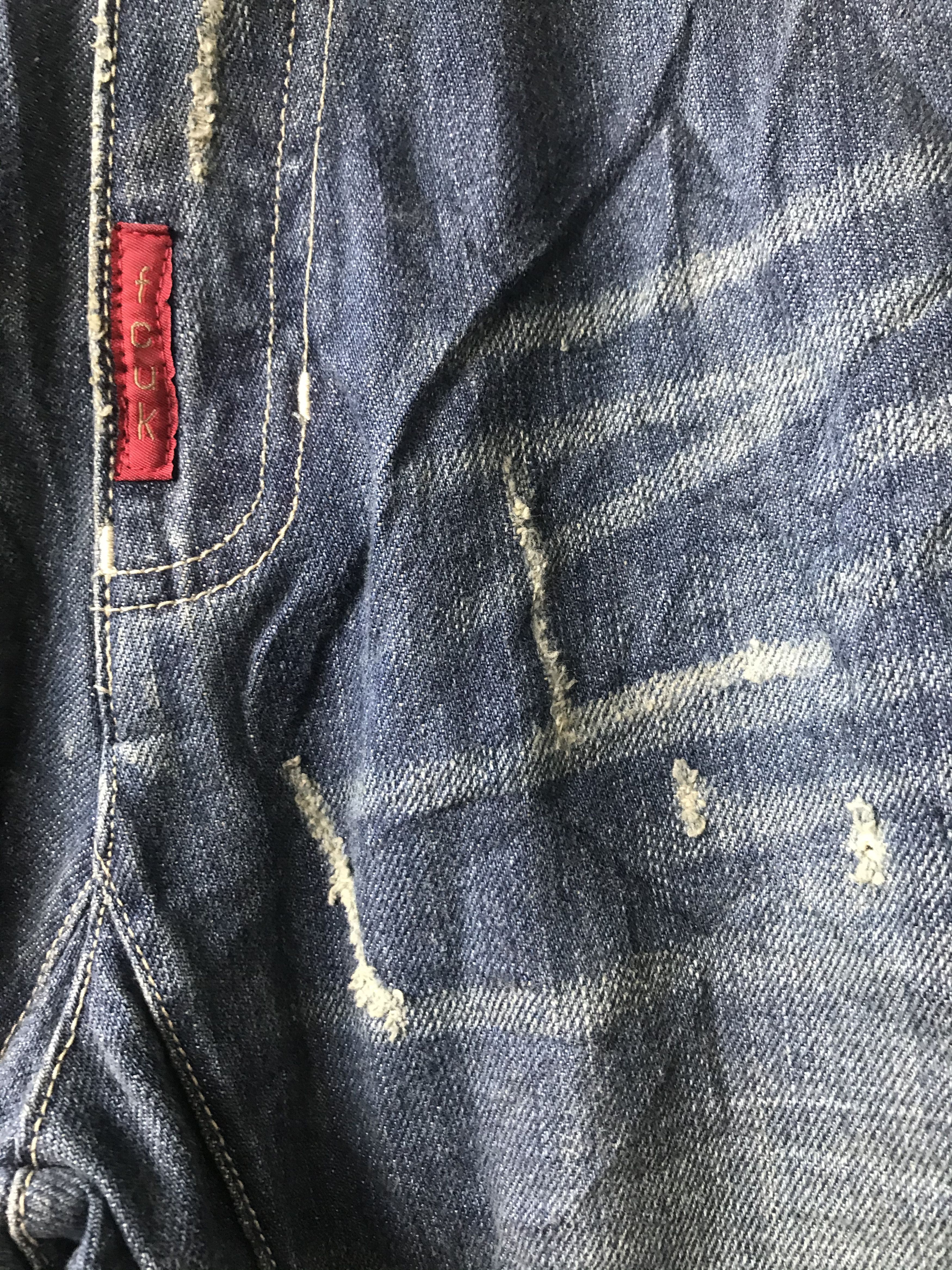 FCUK FCUK Distressed Denim Size US 35 - 13 Thumbnail