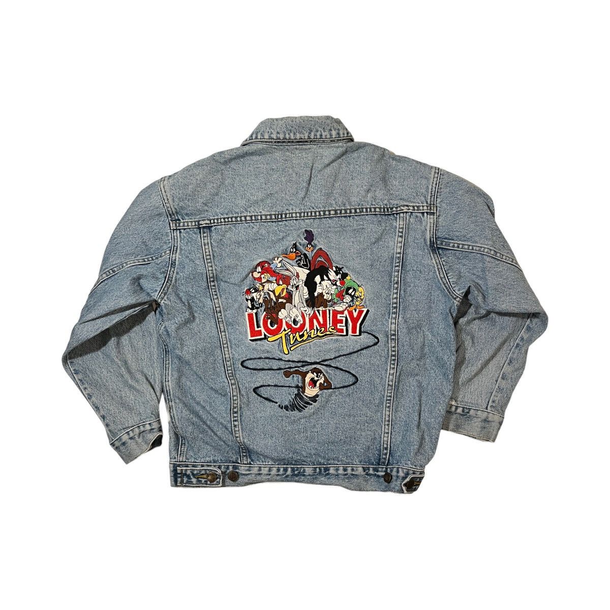 Warner Bros 90s looney tunes embroided denim jacket | Grailed