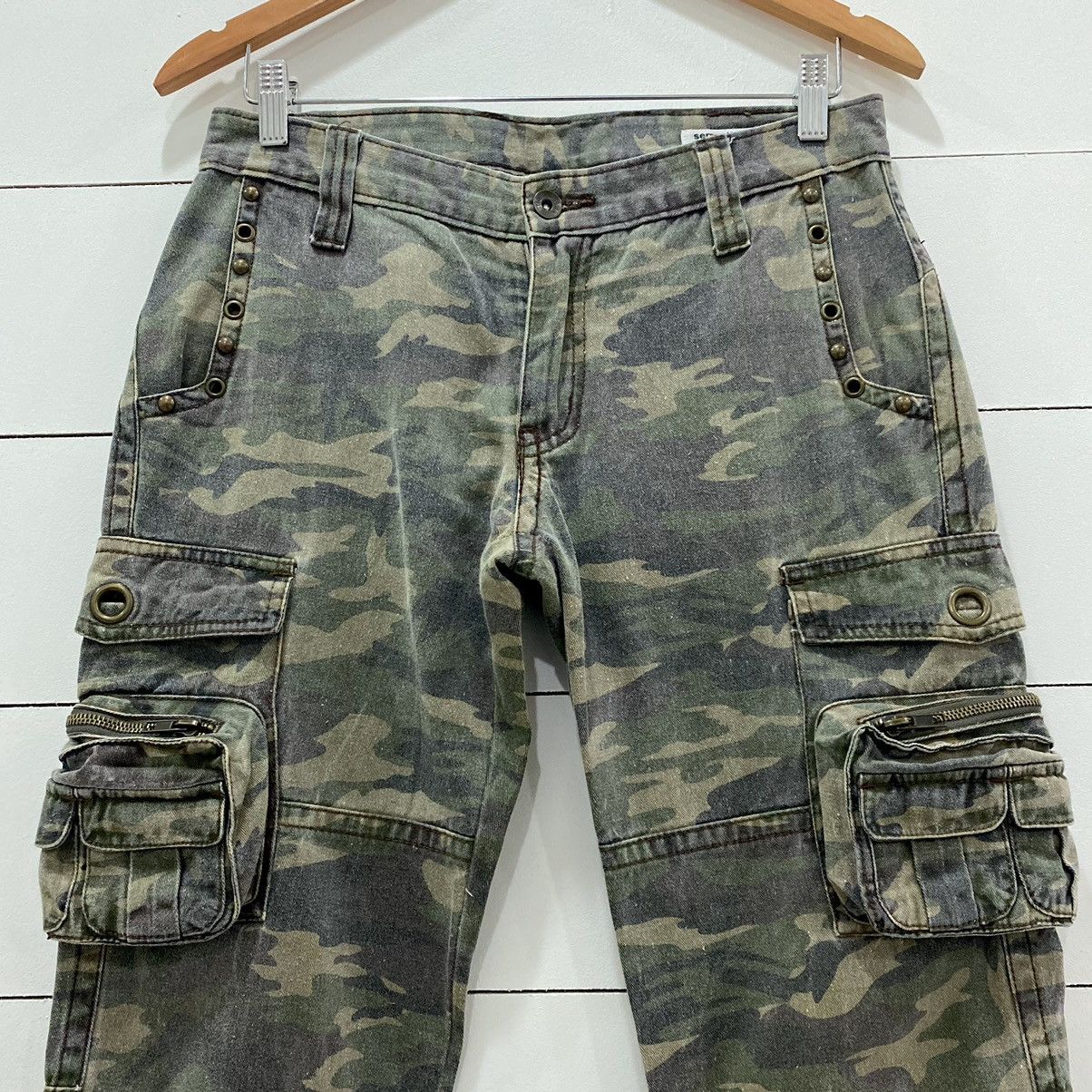 If Six Was Nine × Japanese Brand × Le Grande Bleu (L.G.B.) Semantic Design Tactical Pocket Camo Cargo Pants Size US 30 / EU 46 - 5 Thumbnail
