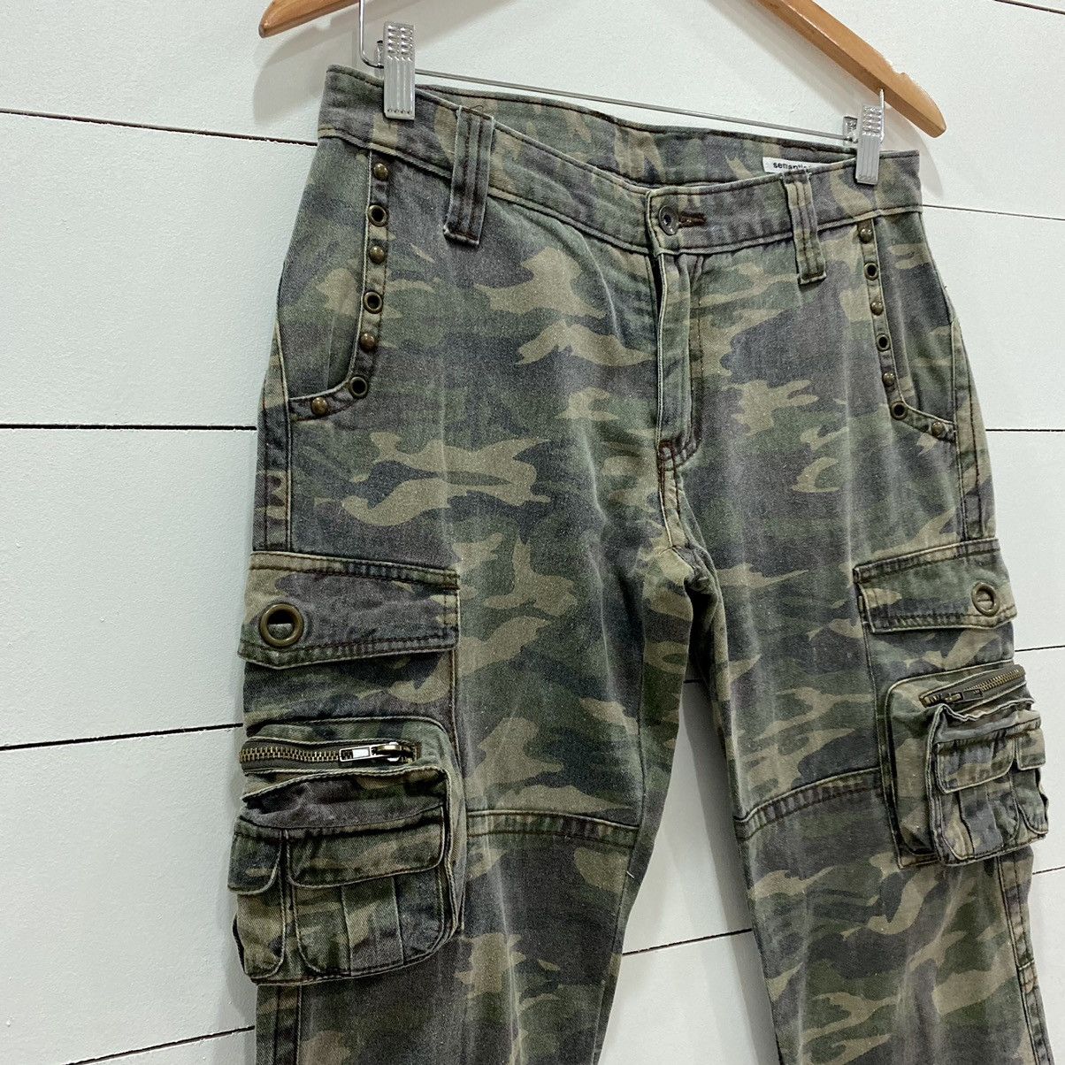 If Six Was Nine × Japanese Brand × Le Grande Bleu (L.G.B.) Semantic Design Tactical Pocket Camo Cargo Pants Size US 30 / EU 46 - 4 Thumbnail