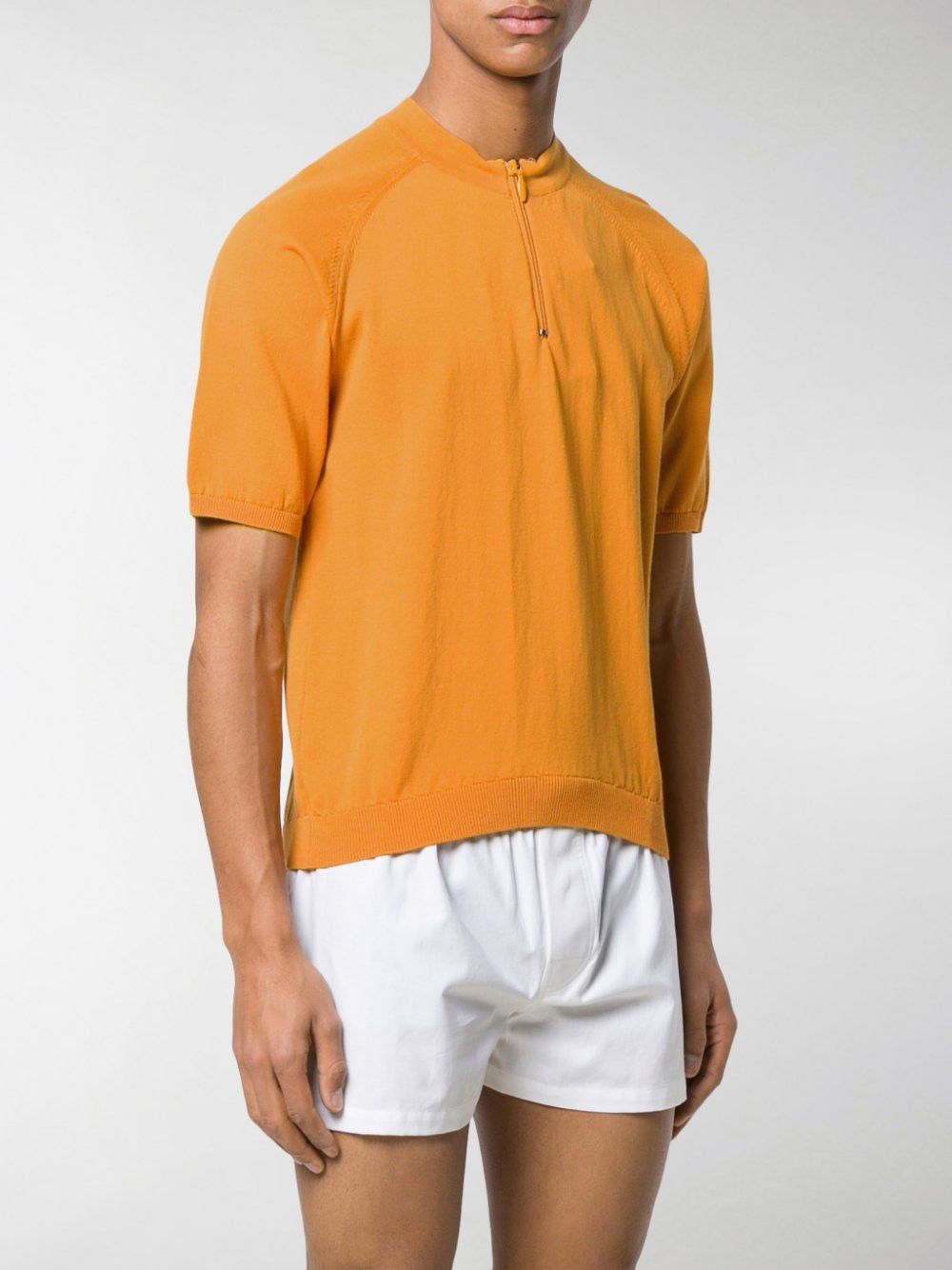 Jacquemus Orange Half-Zip Knitted Top Size US XS / EU 42 / 0 - 3 Thumbnail