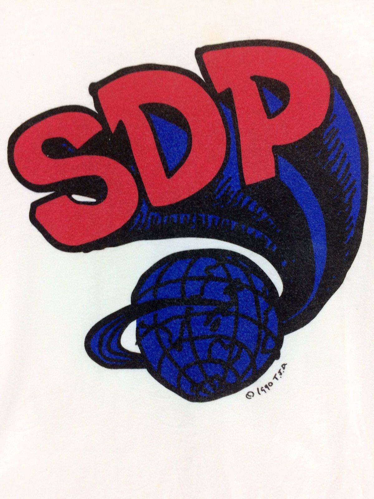Champion × Vintage Vintage 90s Champion Tshirt Champion SDP Shirt Size US M / EU 48-50 / 2 - 2 Thumbnail