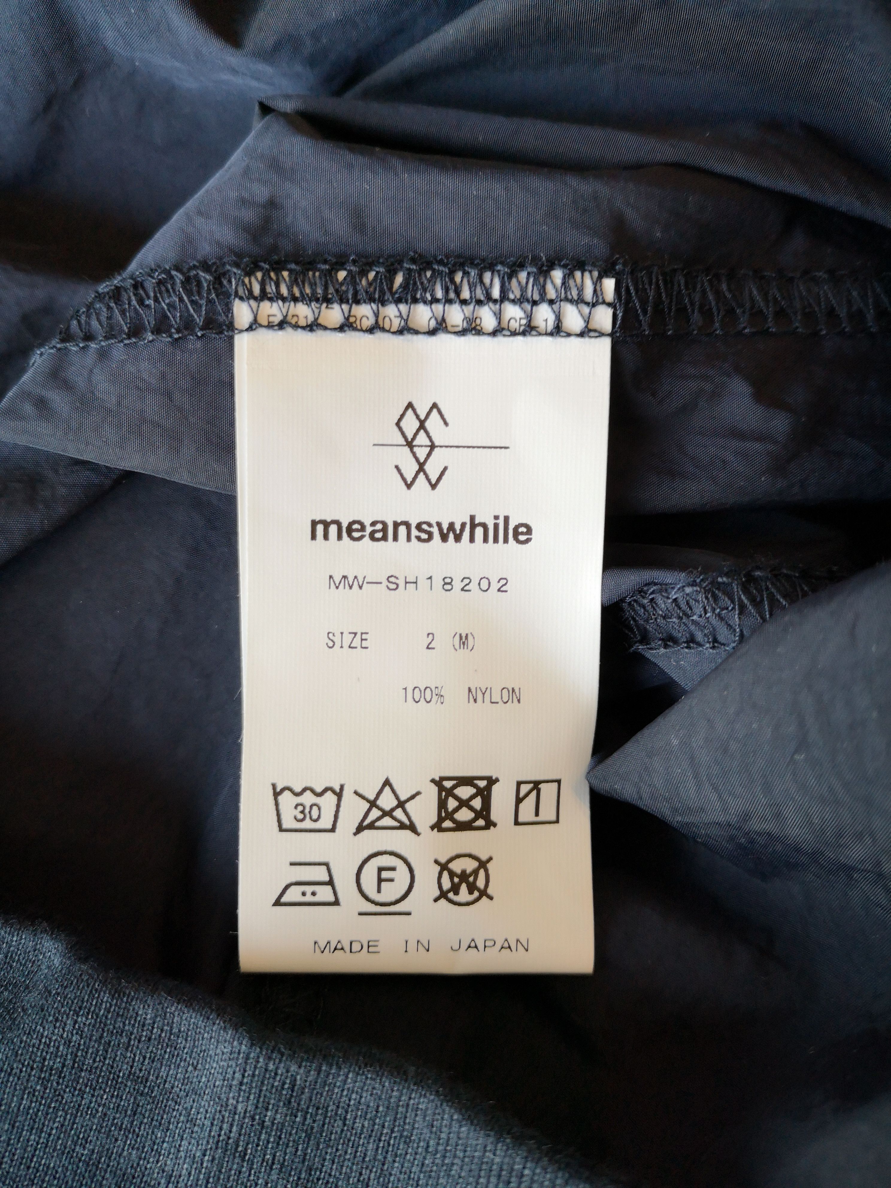 meanswhile Popper nylon sweatshirt in Navy Size US S / EU 44-46 / 1 - 6 Thumbnail