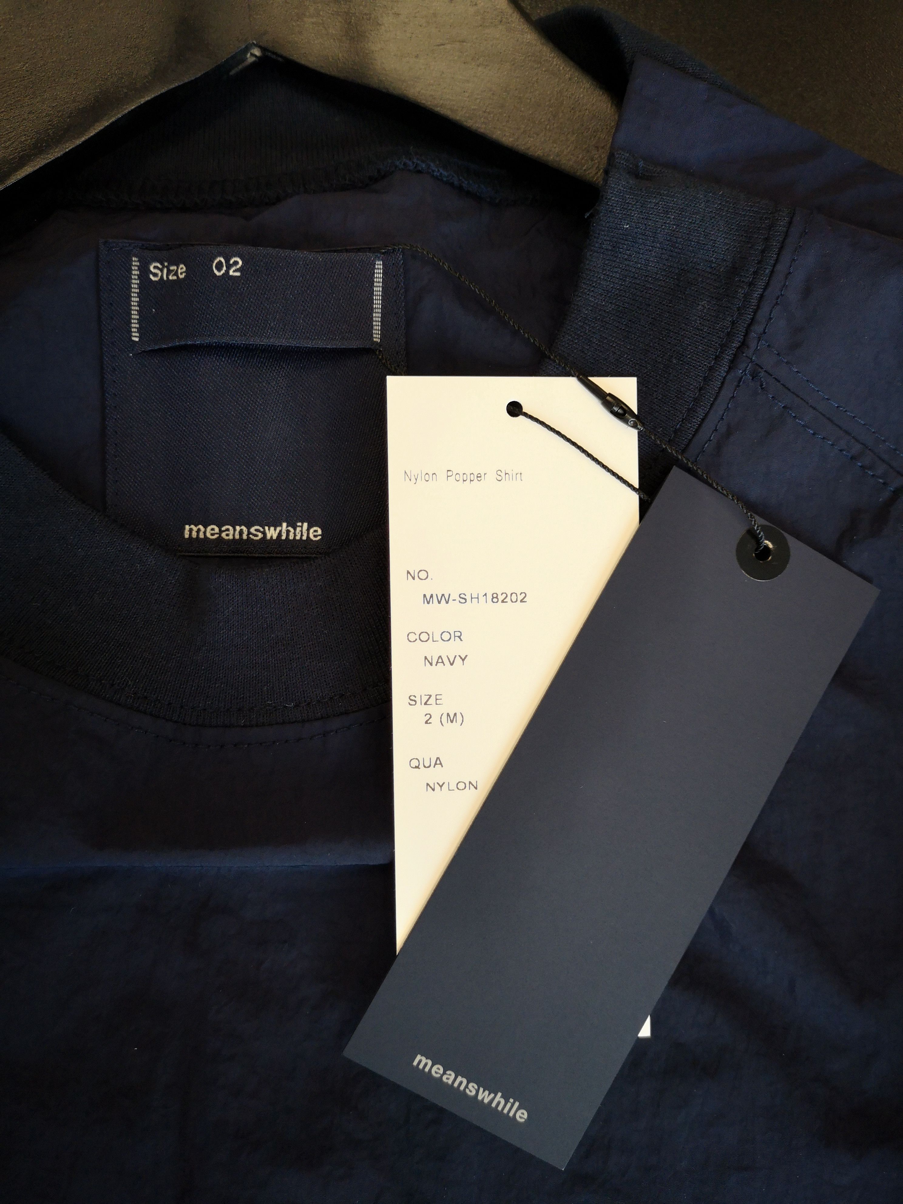 meanswhile Popper nylon sweatshirt in Navy Size US S / EU 44-46 / 1 - 5 Thumbnail