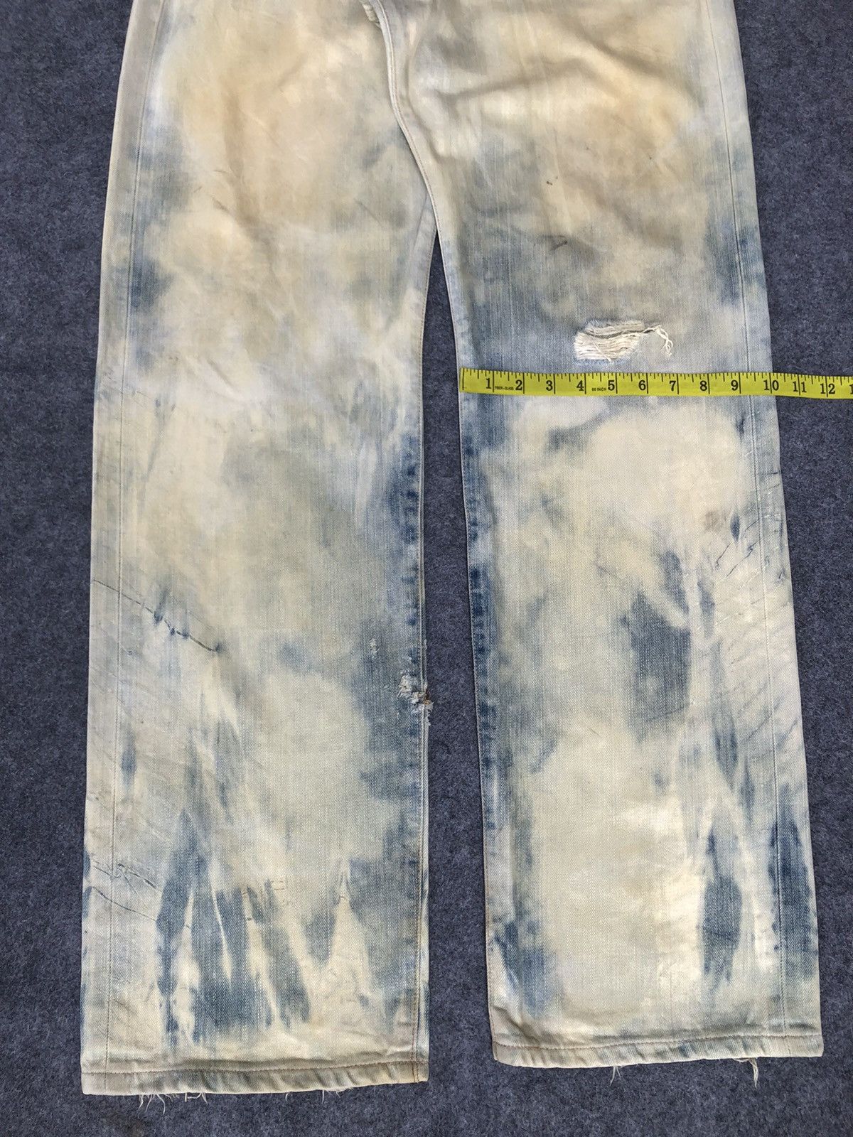 Edwin Vintage 90s🔥Edwin🔥Selvedge Acid wash Distressed Jeans Size US 34 / EU 50 - 7 Thumbnail