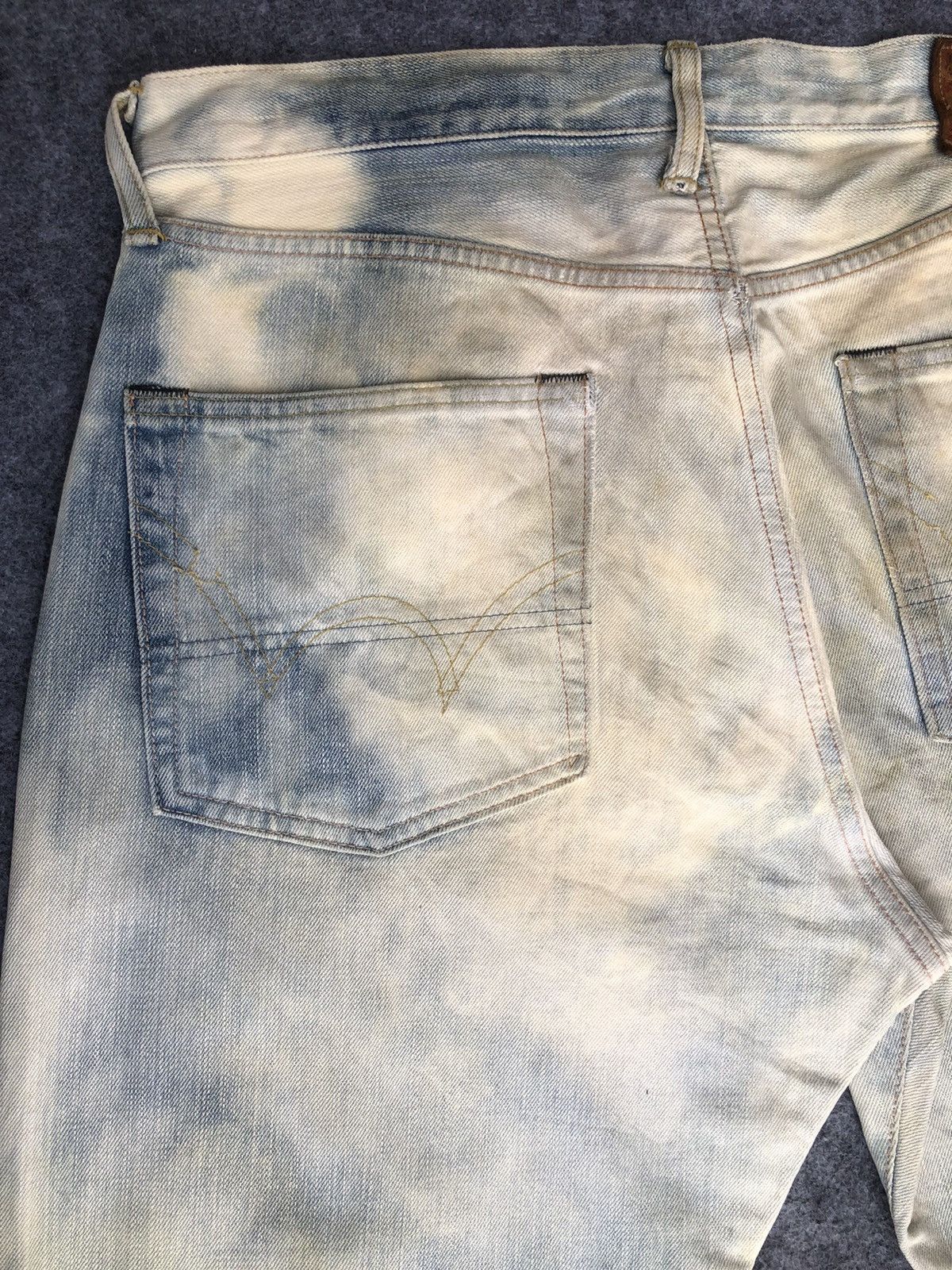 Edwin Vintage 90s🔥Edwin🔥Selvedge Acid wash Distressed Jeans Size US 34 / EU 50 - 13 Thumbnail