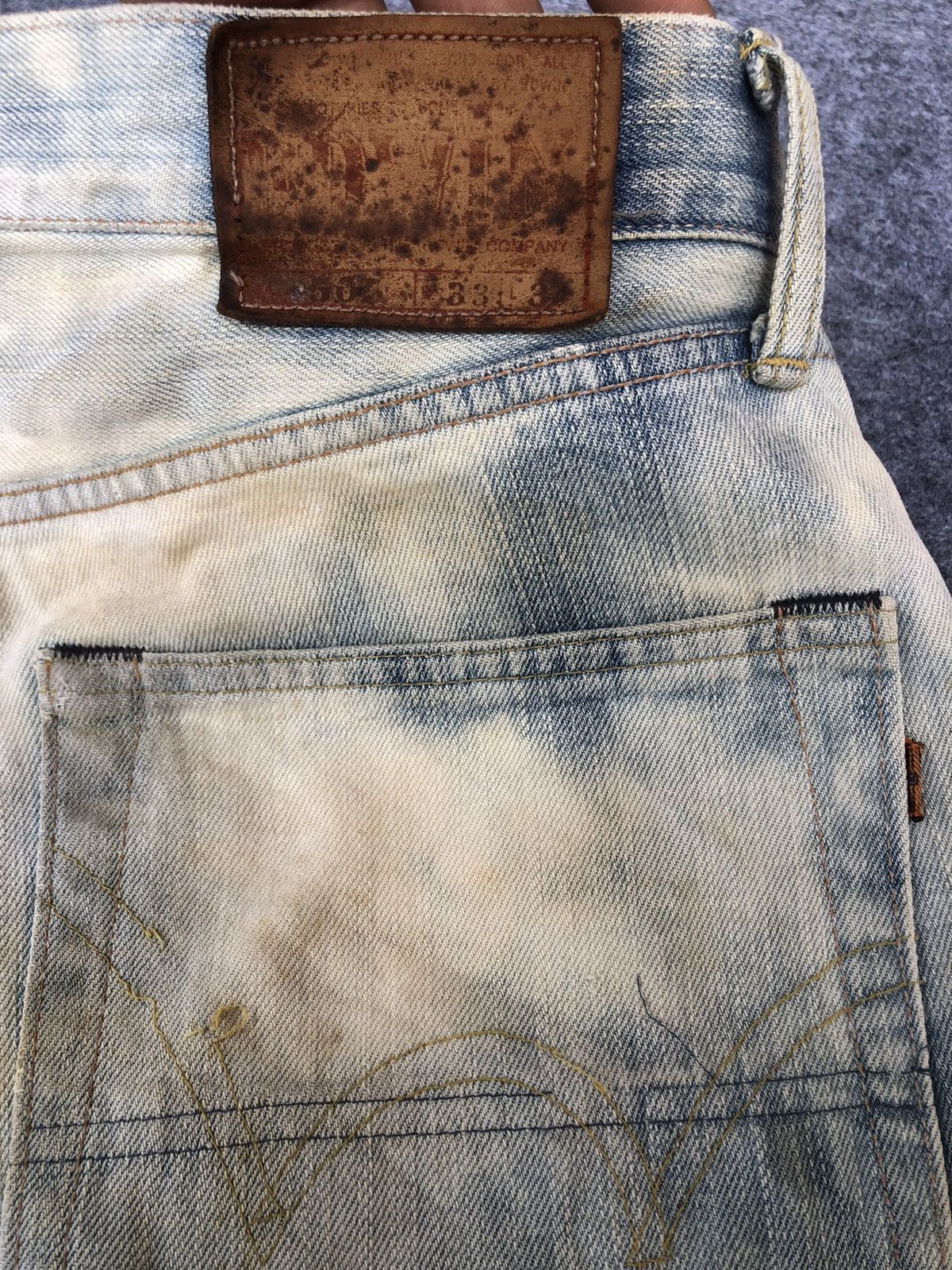 Edwin Vintage 90s🔥Edwin🔥Selvedge Acid wash Distressed Jeans Size US 34 / EU 50 - 12 Thumbnail