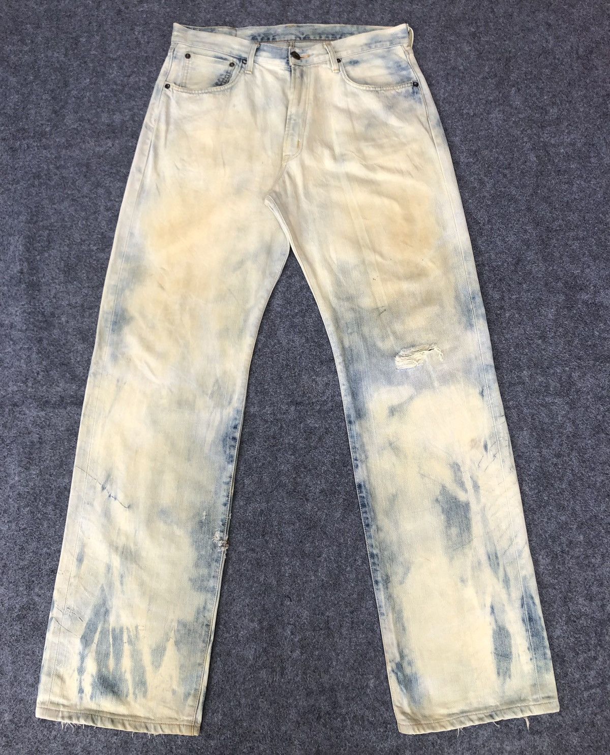Edwin Vintage 90s🔥Edwin🔥Selvedge Acid wash Distressed Jeans Size US 34 / EU 50 - 1 Thumbnail