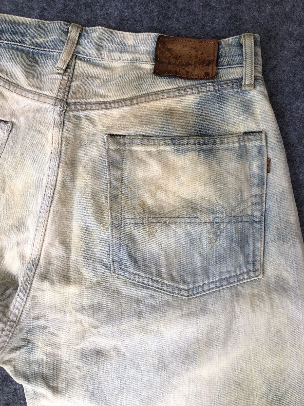 Edwin Vintage 90s🔥Edwin🔥Selvedge Acid wash Distressed Jeans Size US 34 / EU 50 - 11 Thumbnail