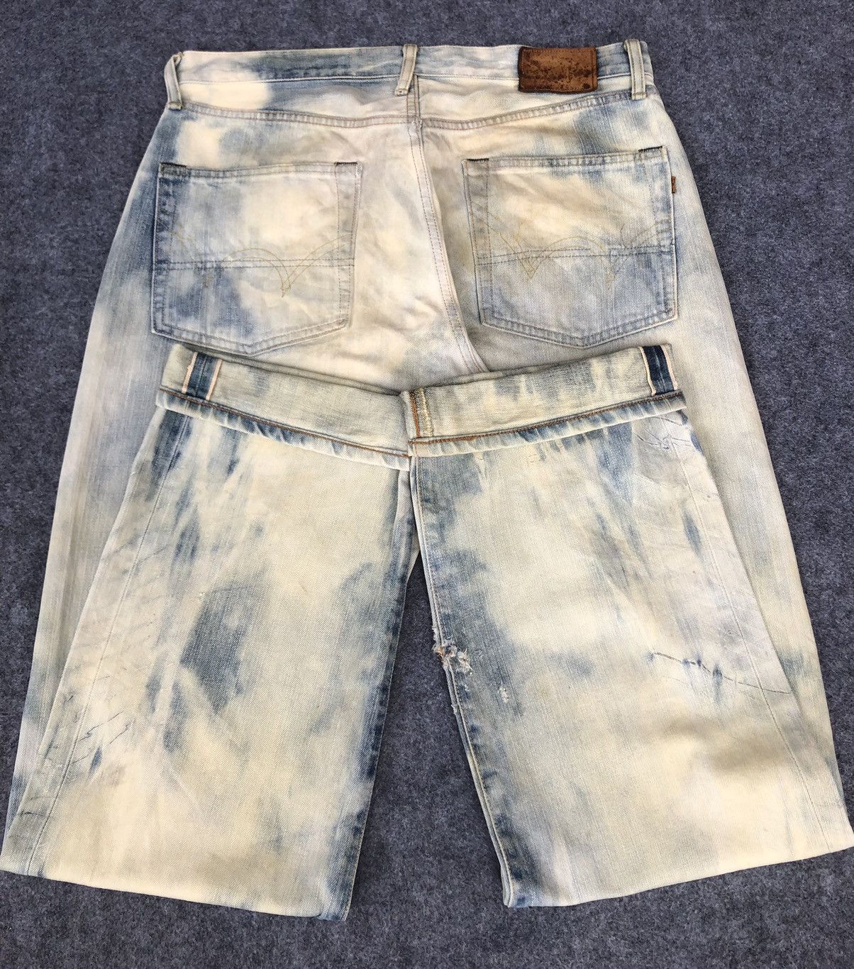 Edwin Vintage 90s🔥Edwin🔥Selvedge Acid wash Distressed Jeans Size US 34 / EU 50 - 15 Thumbnail