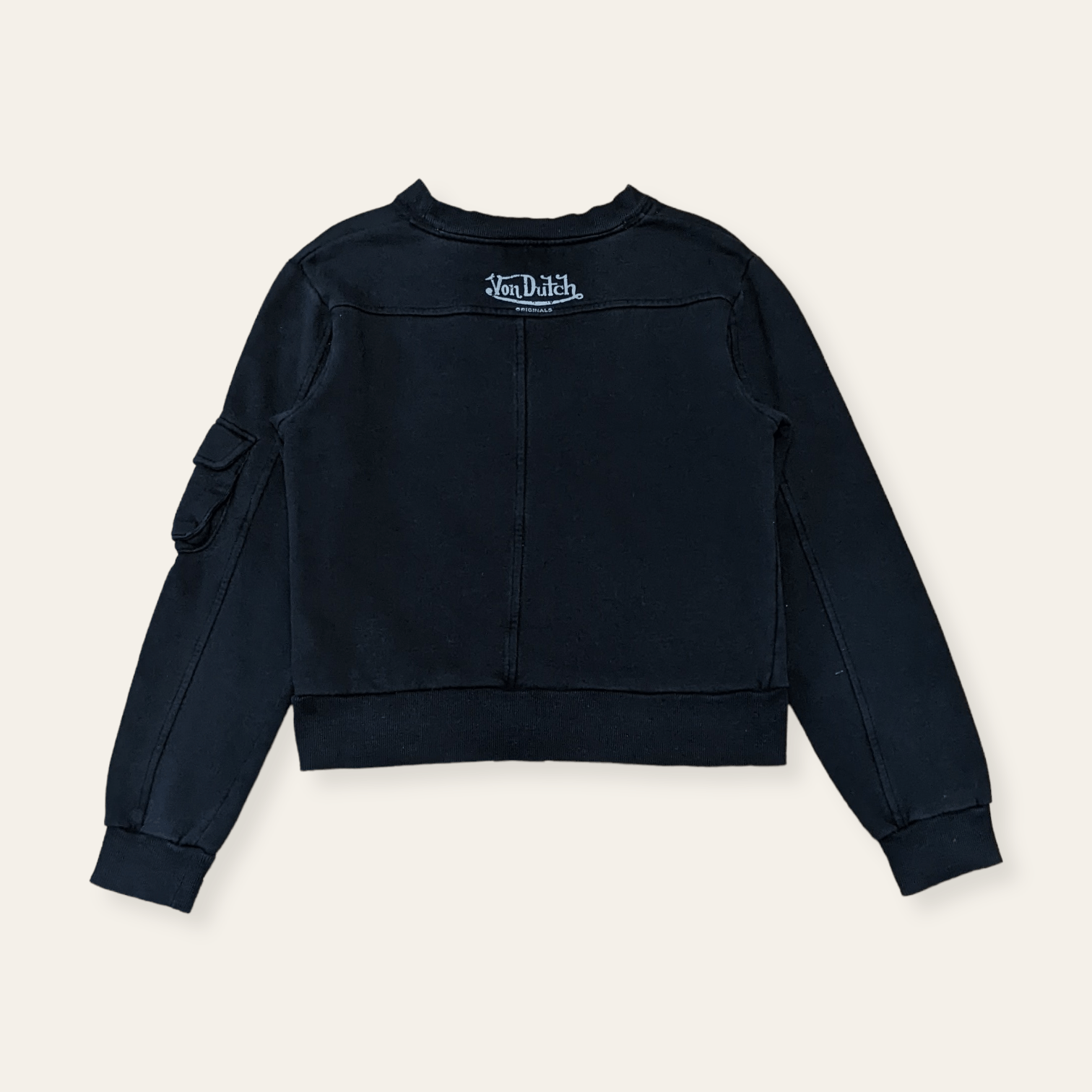Vintage × Von Dutch Vintage Von Dutch Kustom Made Crop Sweatshirt Size M / US 6-8 / IT 42-44 - 2 Thumbnail