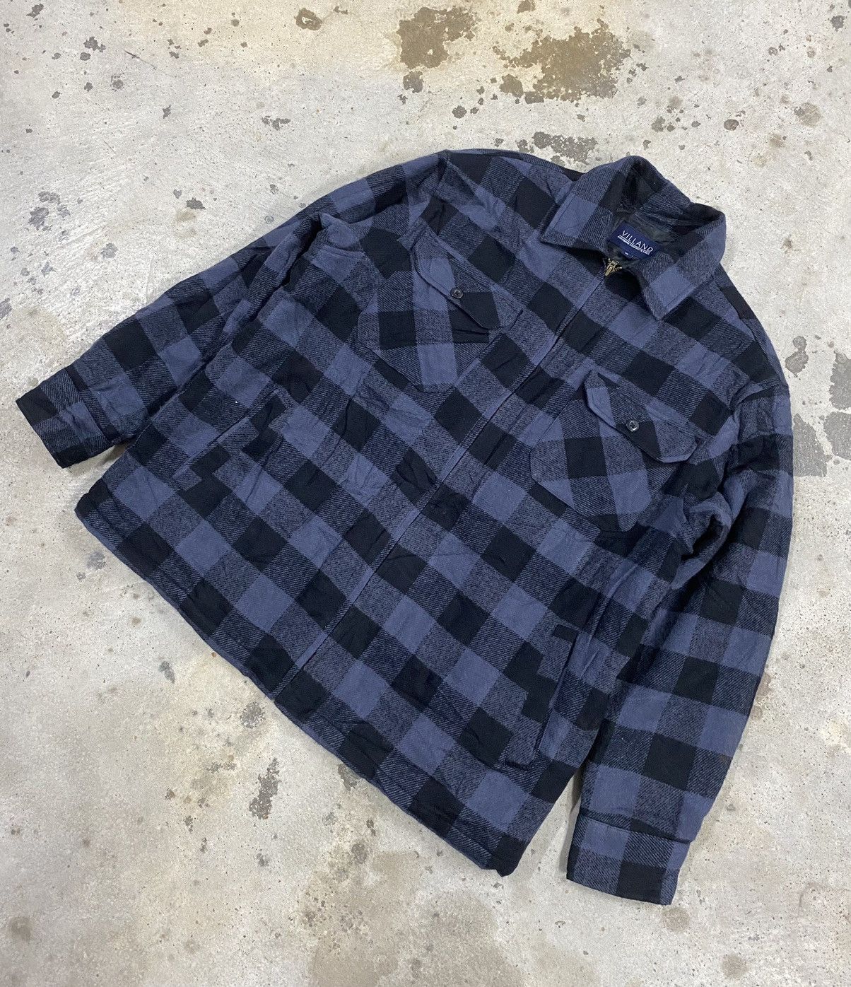 Flannel × Japanese Brand VILLAND WOOL ZIP FLANNEL JACKET Size US M / EU 48-50 / 2 - 2 Thumbnail