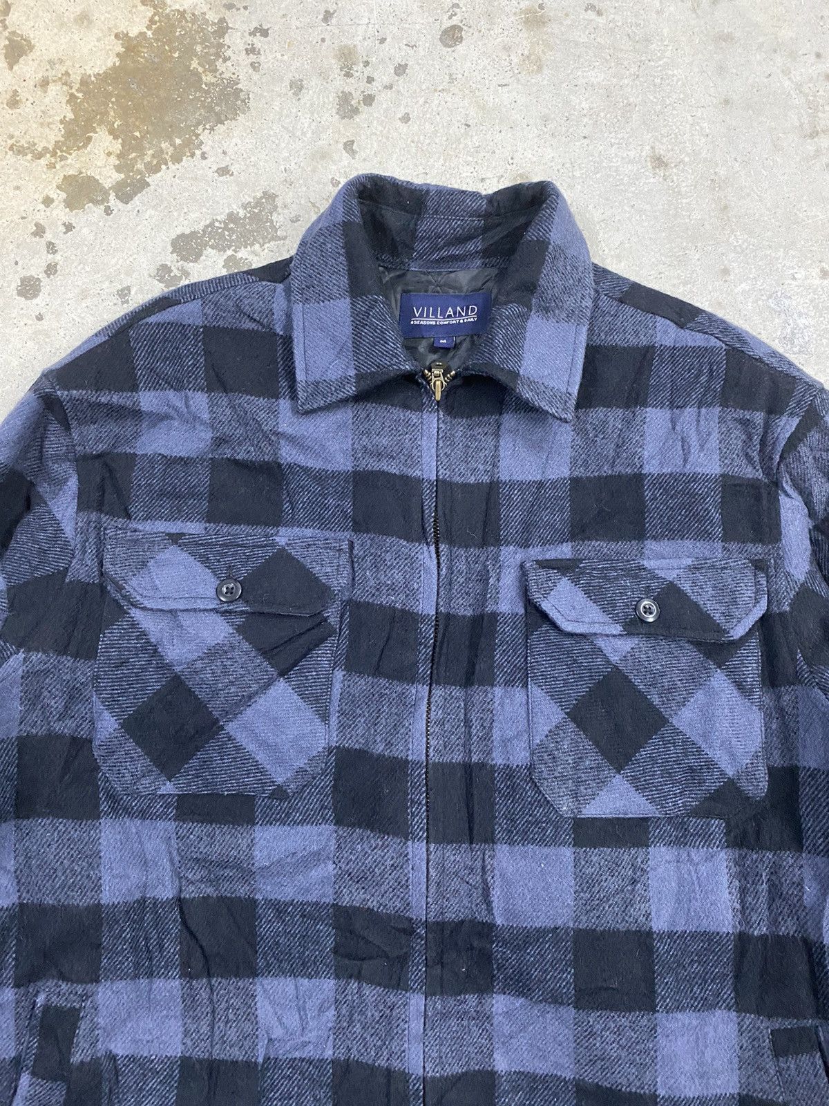 Flannel × Japanese Brand VILLAND WOOL ZIP FLANNEL JACKET Size US M / EU 48-50 / 2 - 3 Thumbnail