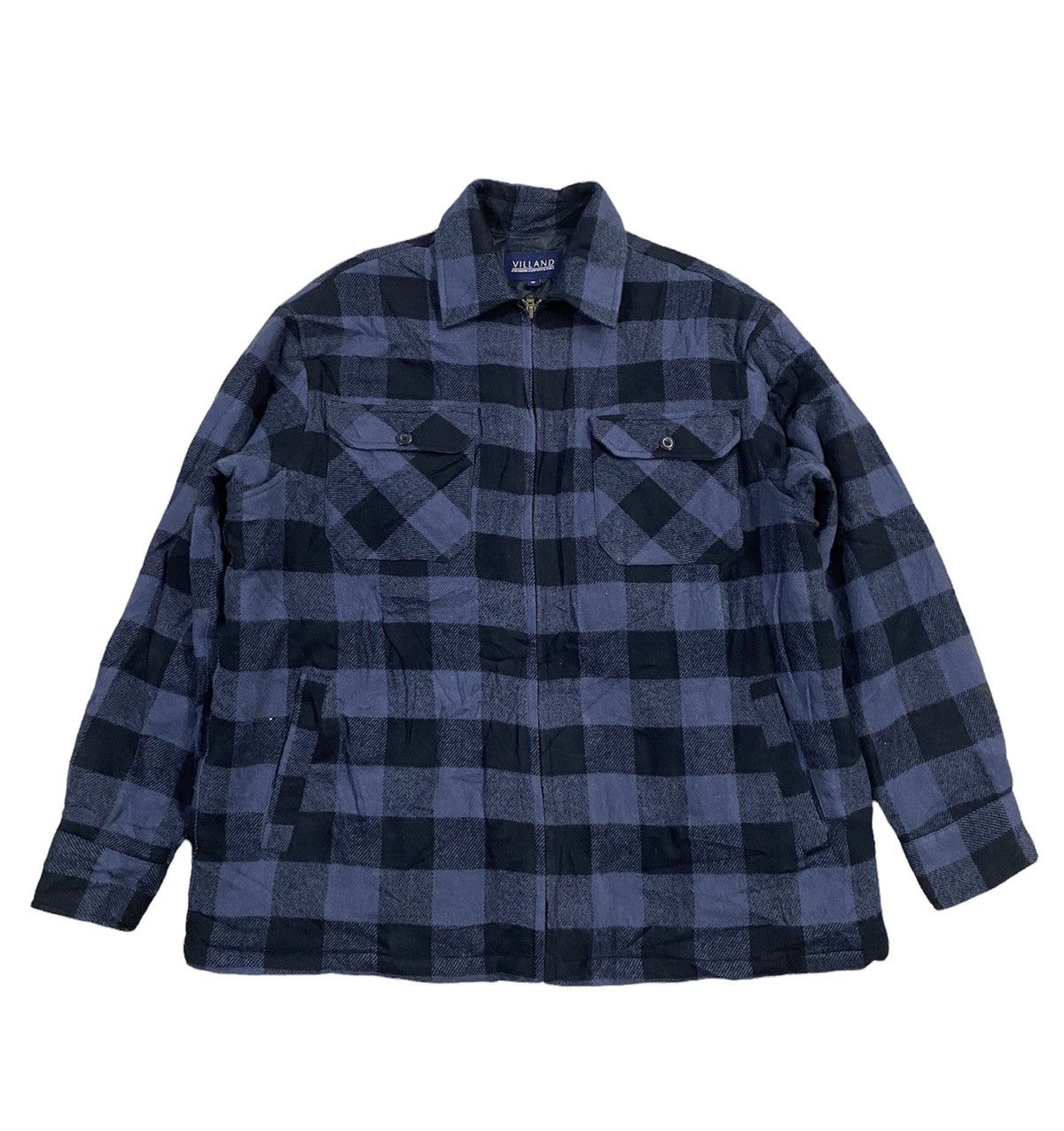 Flannel × Japanese Brand VILLAND WOOL ZIP FLANNEL JACKET Size US M / EU 48-50 / 2 - 1 Thumbnail