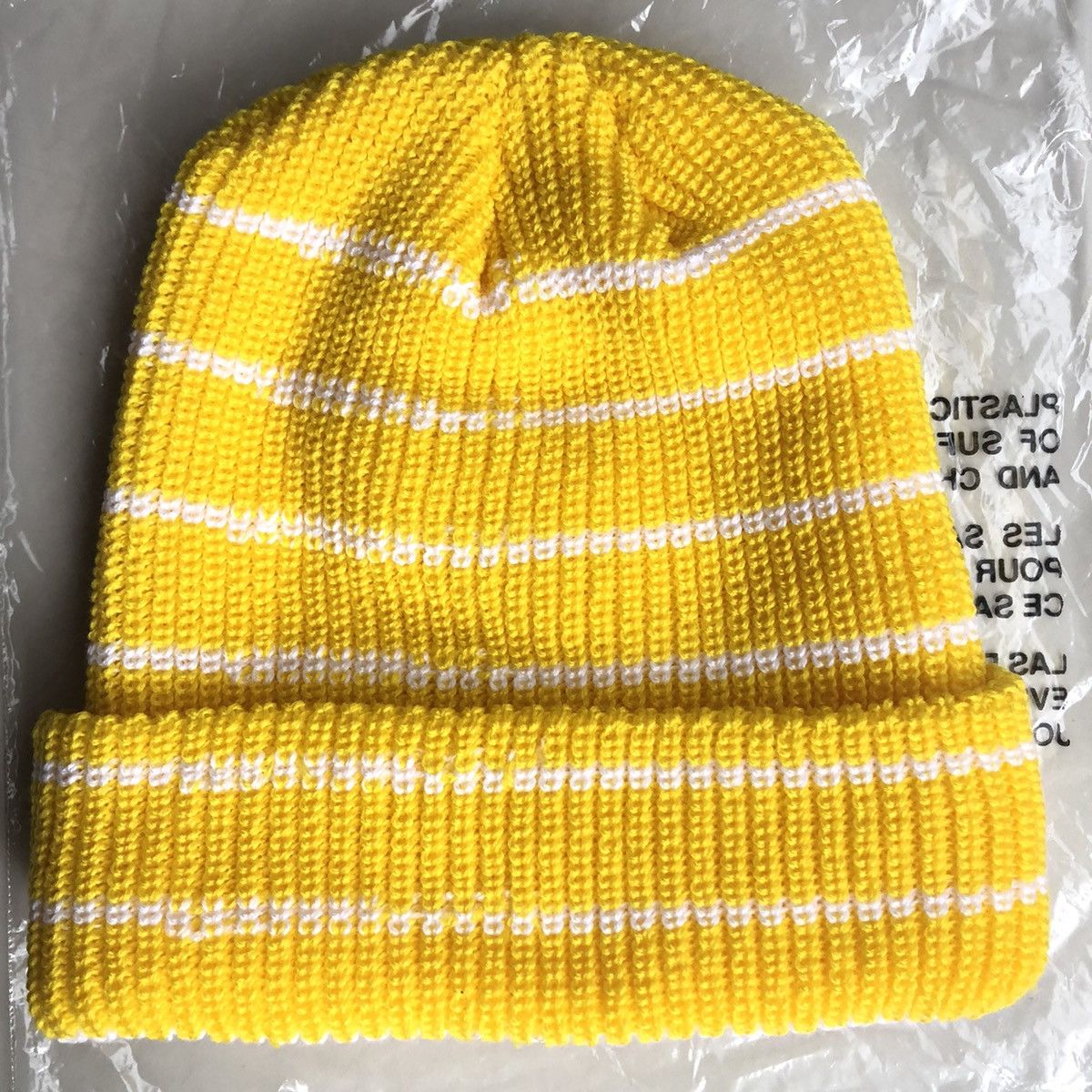 Noah FW20 Core Logo Stripe Beanie YELLOW Size ONE SIZE - 2 Thumbnail
