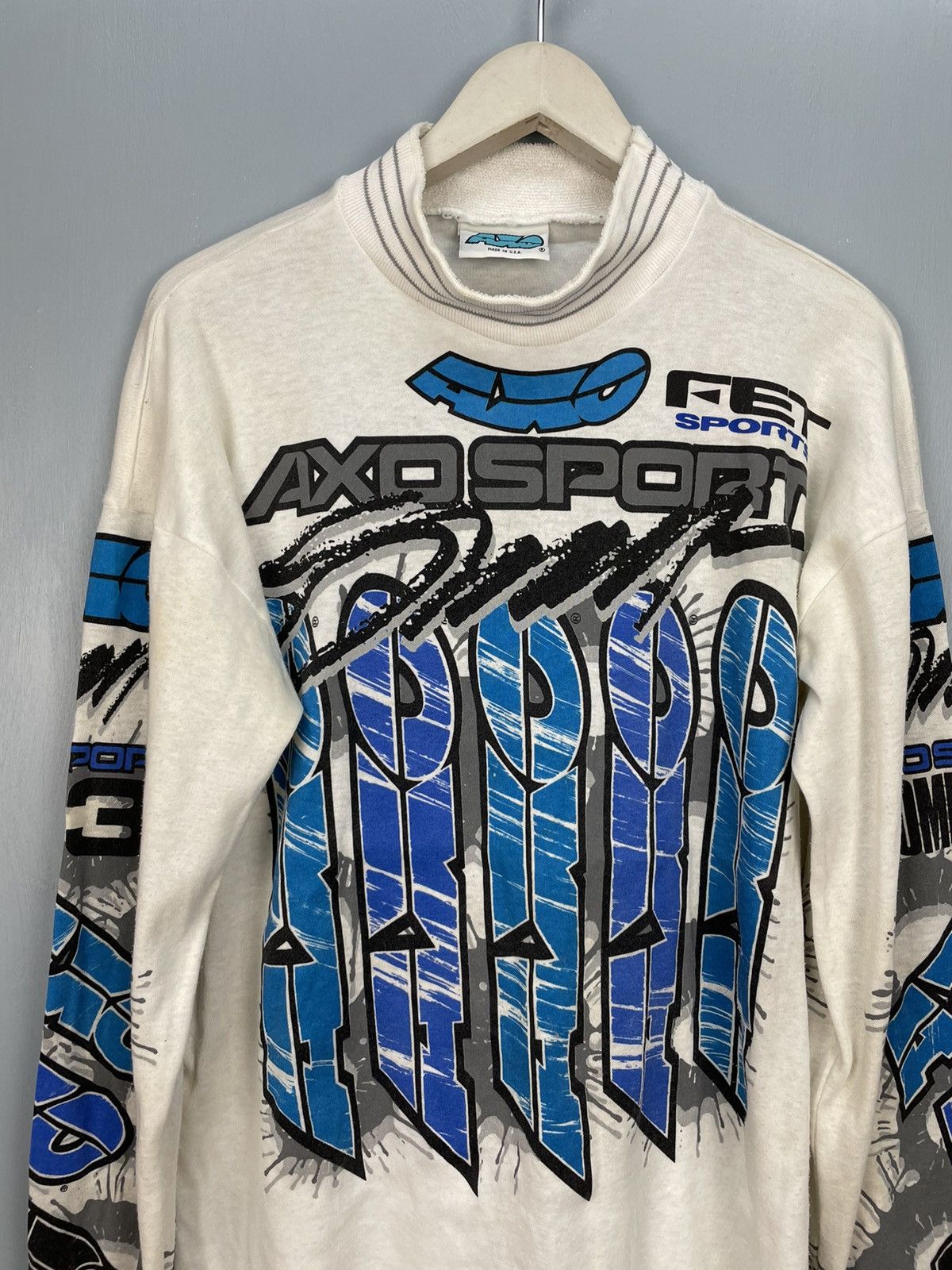 Vintage Vintage 90s AXO Sport scrambler bmx jersey Size US L / EU 52-54 / 3 - 3 Thumbnail
