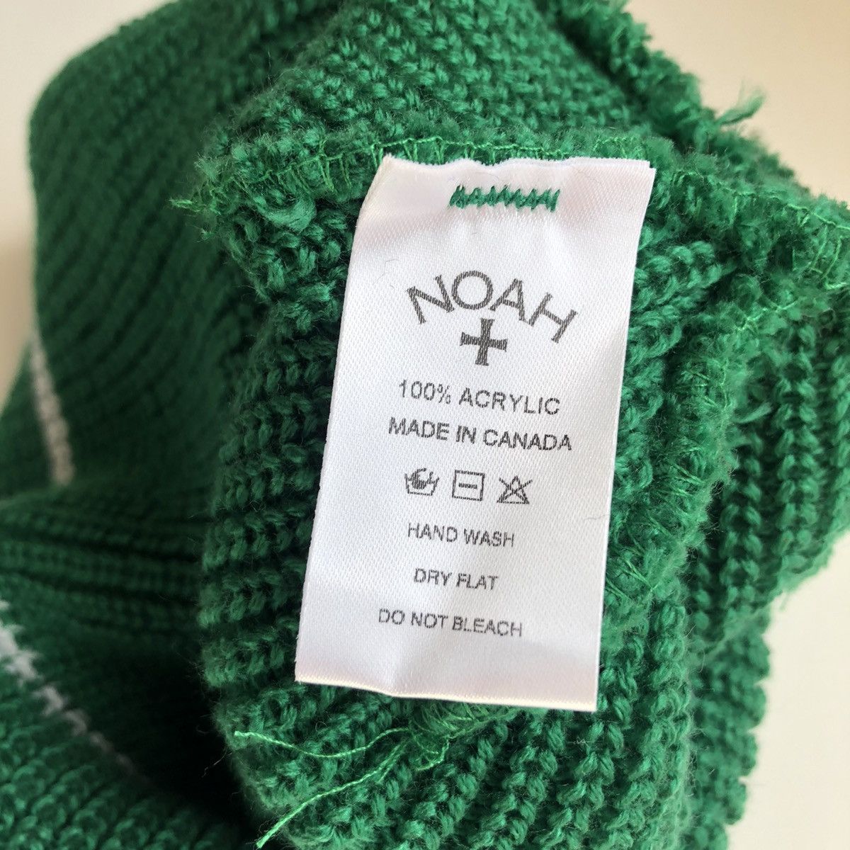 Noah FW20 Core Logo Stripe Beanie GREEN Size ONE SIZE - 3 Thumbnail