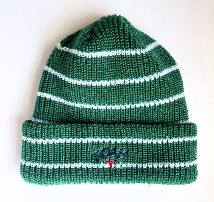 Noah FW20 Core Logo Stripe Beanie GREEN Size ONE SIZE - 1 Thumbnail