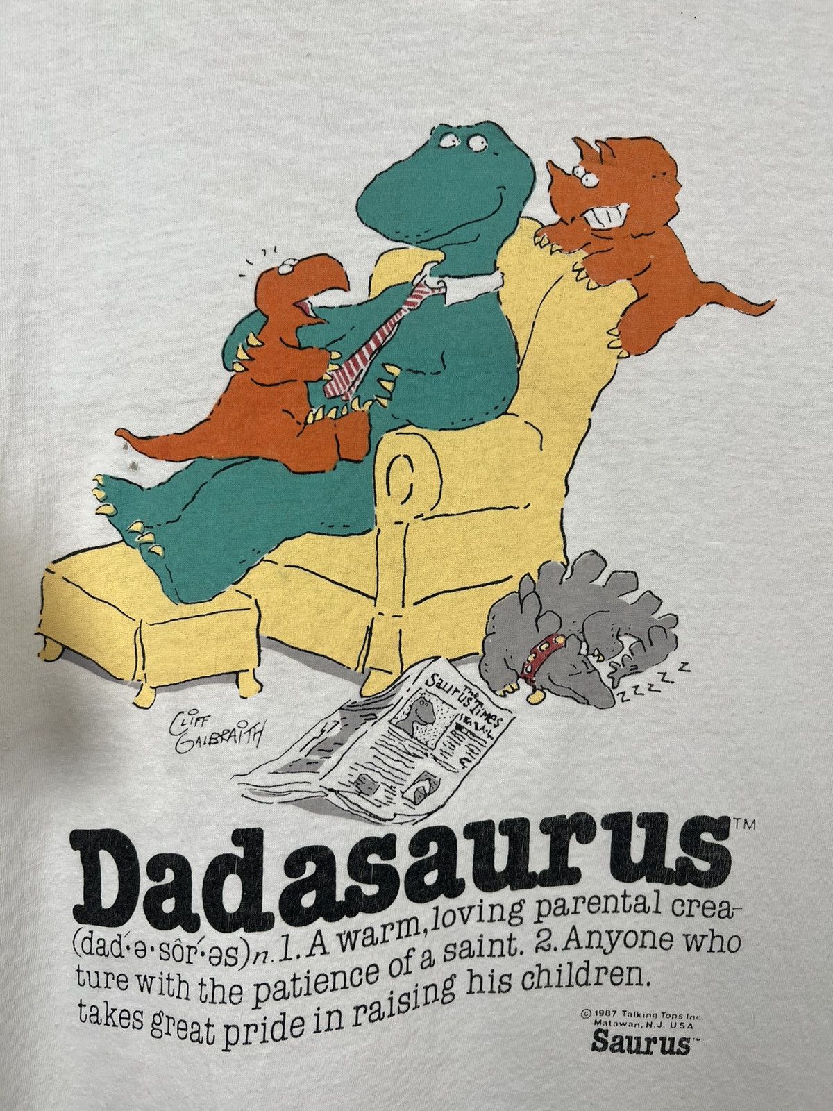 Cartoon Network × Vintage Vintage 1987 Dadasaurus Cartoon T-shirt Size US M / EU 48-50 / 2 - 4 Thumbnail