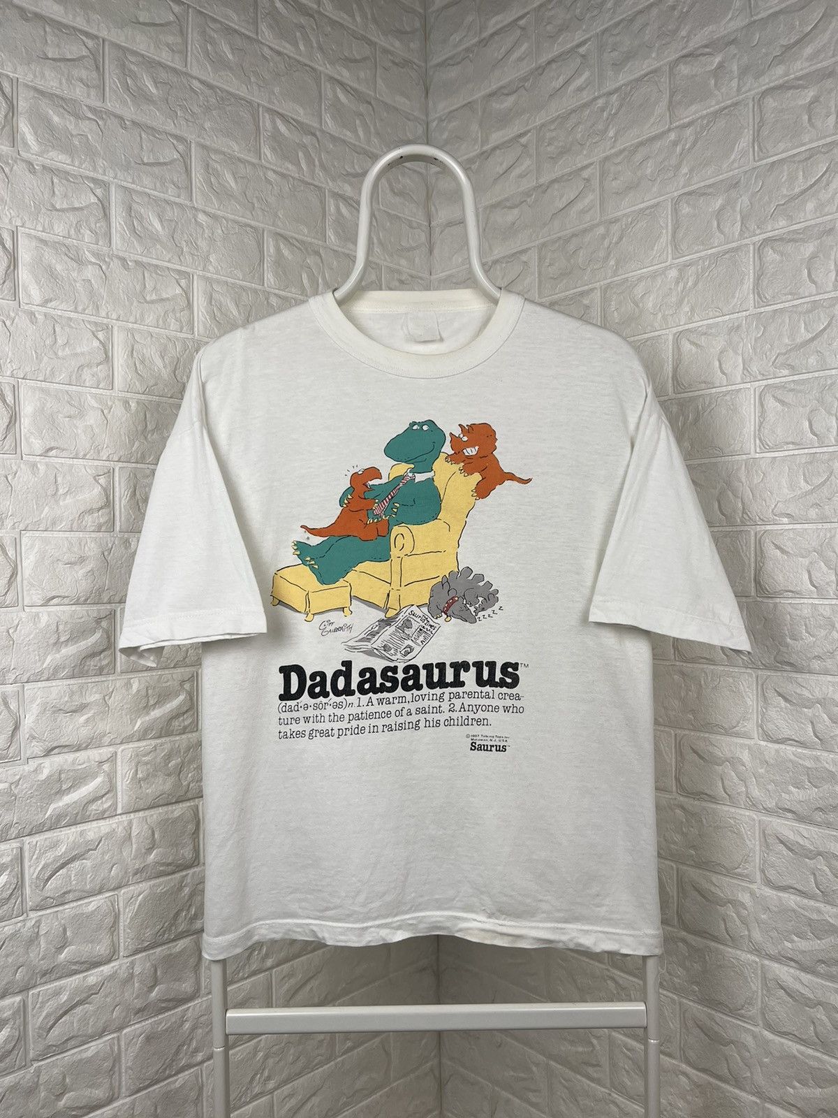 Cartoon Network × Vintage Vintage 1987 Dadasaurus Cartoon T-shirt Size US M / EU 48-50 / 2 - 1 Thumbnail