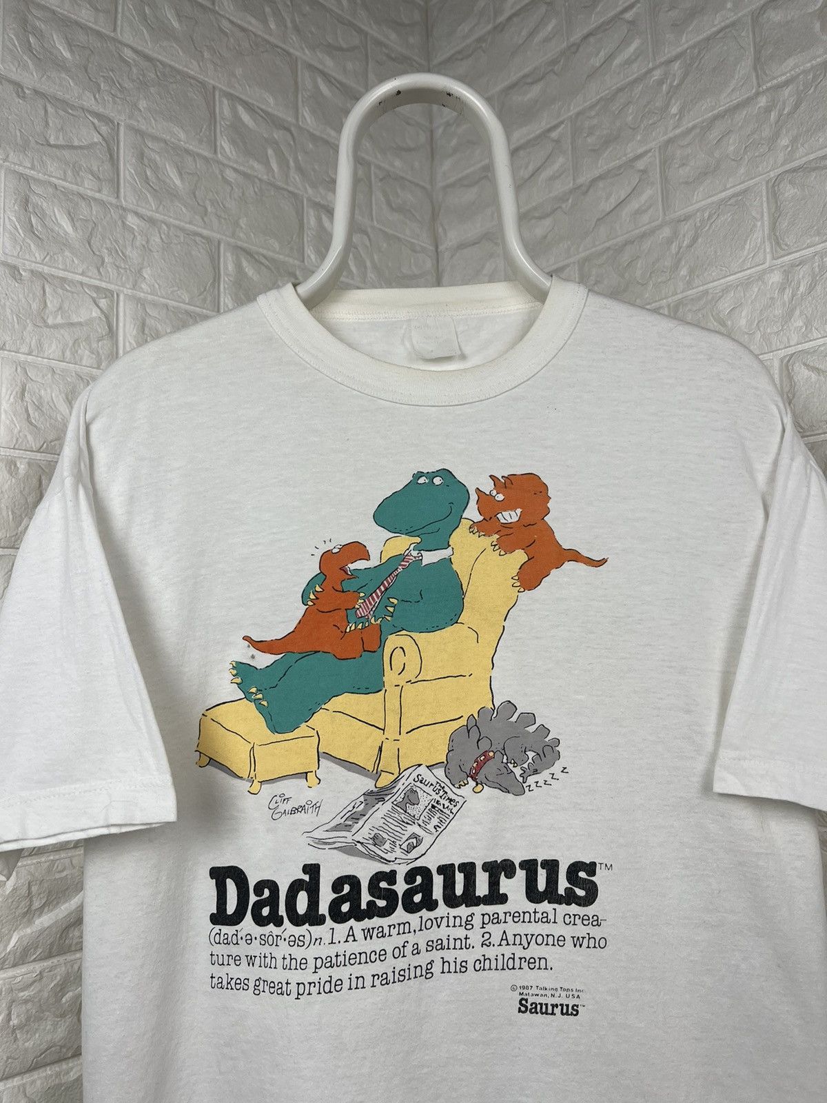 Cartoon Network × Vintage Vintage 1987 Dadasaurus Cartoon T-shirt Size US M / EU 48-50 / 2 - 2 Thumbnail
