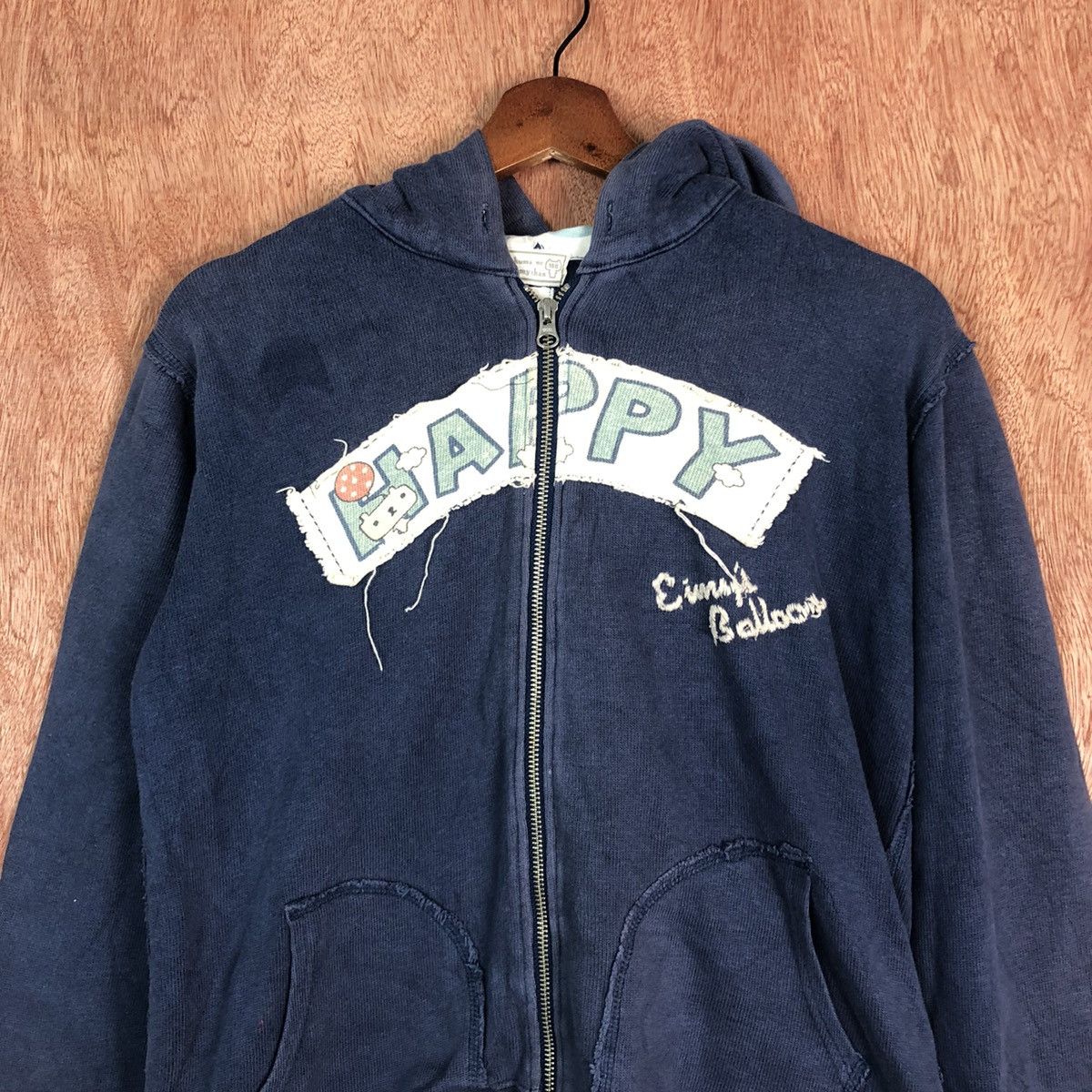 Japanese Brand DL Happy Limit Baloon Dark Blue Hoodies #6016 Size M / US 6-8 / IT 42-44 - 2 Thumbnail
