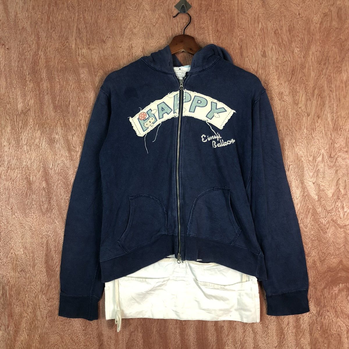 Japanese Brand DL Happy Limit Baloon Dark Blue Hoodies #6016 Size M / US 6-8 / IT 42-44 - 1 Thumbnail