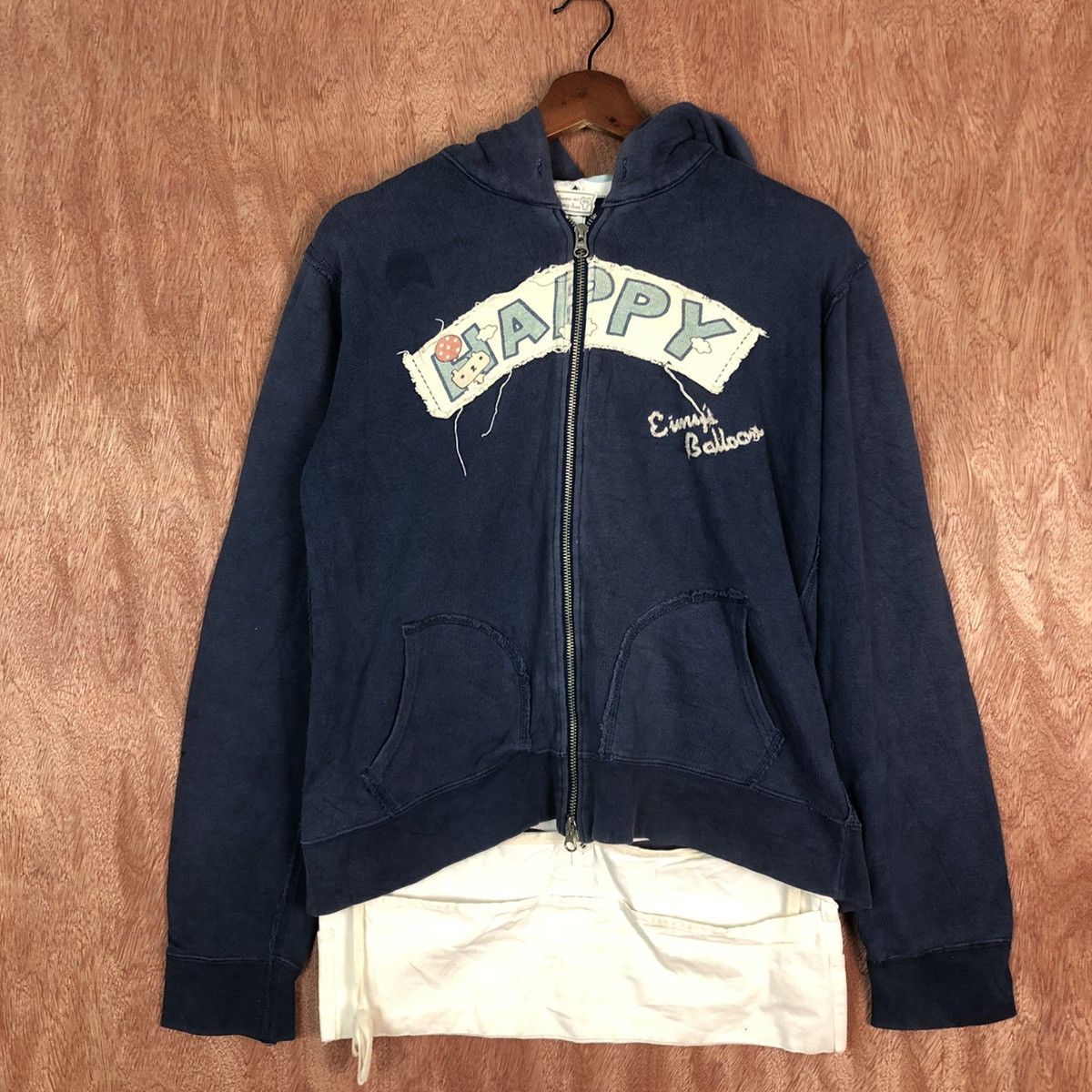 Japanese Brand DL Happy Limit Baloon Dark Blue Hoodies #6016 Size M / US 6-8 / IT 42-44 - 3 Thumbnail