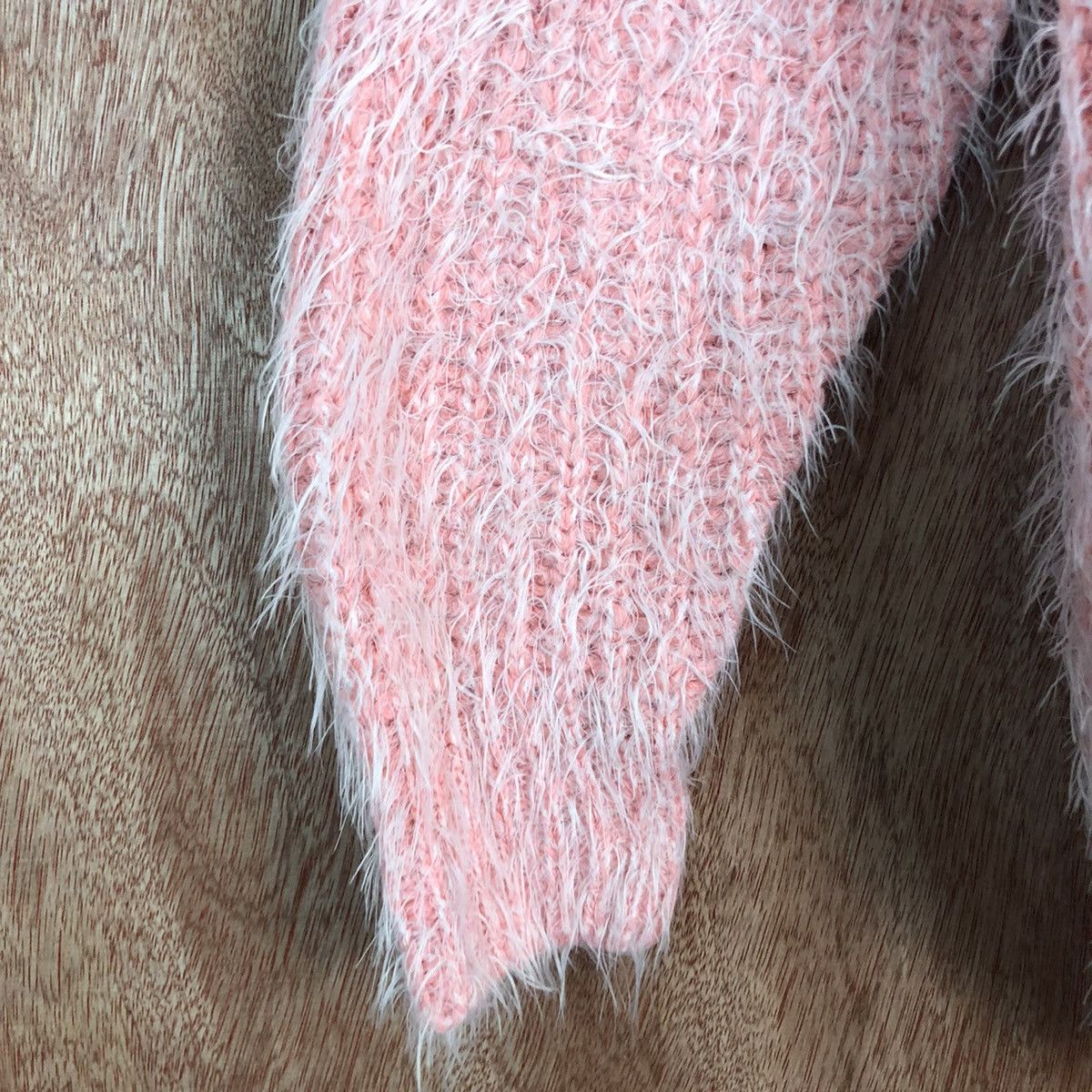 Homespun Knitwear DLL Japan Pink Mohair shag shaggy fur knitwear #c338 Size S / US 4 / IT 40 - 6 Thumbnail