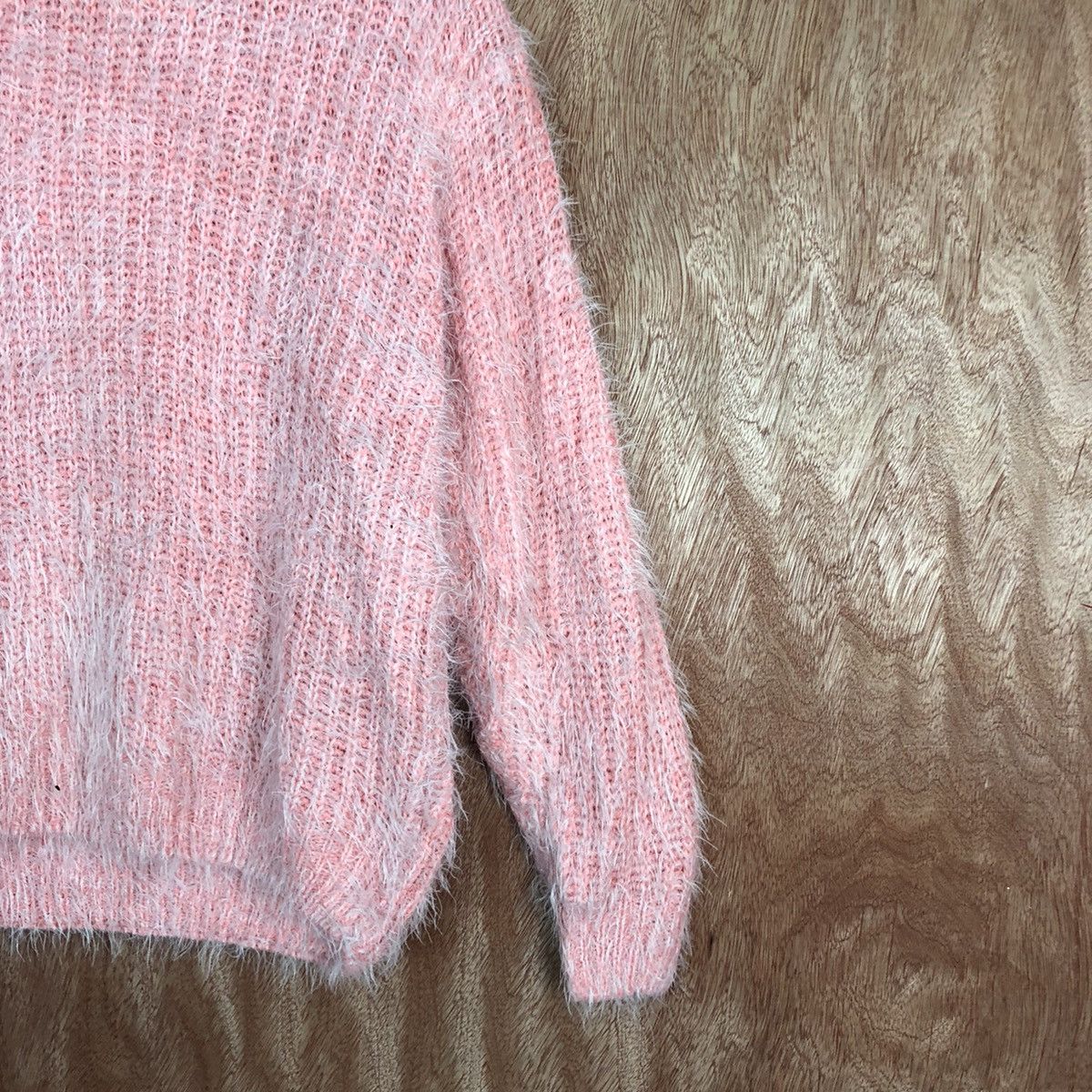 Homespun Knitwear DLL Japan Pink Mohair shag shaggy fur knitwear #c338 Size S / US 4 / IT 40 - 5 Thumbnail
