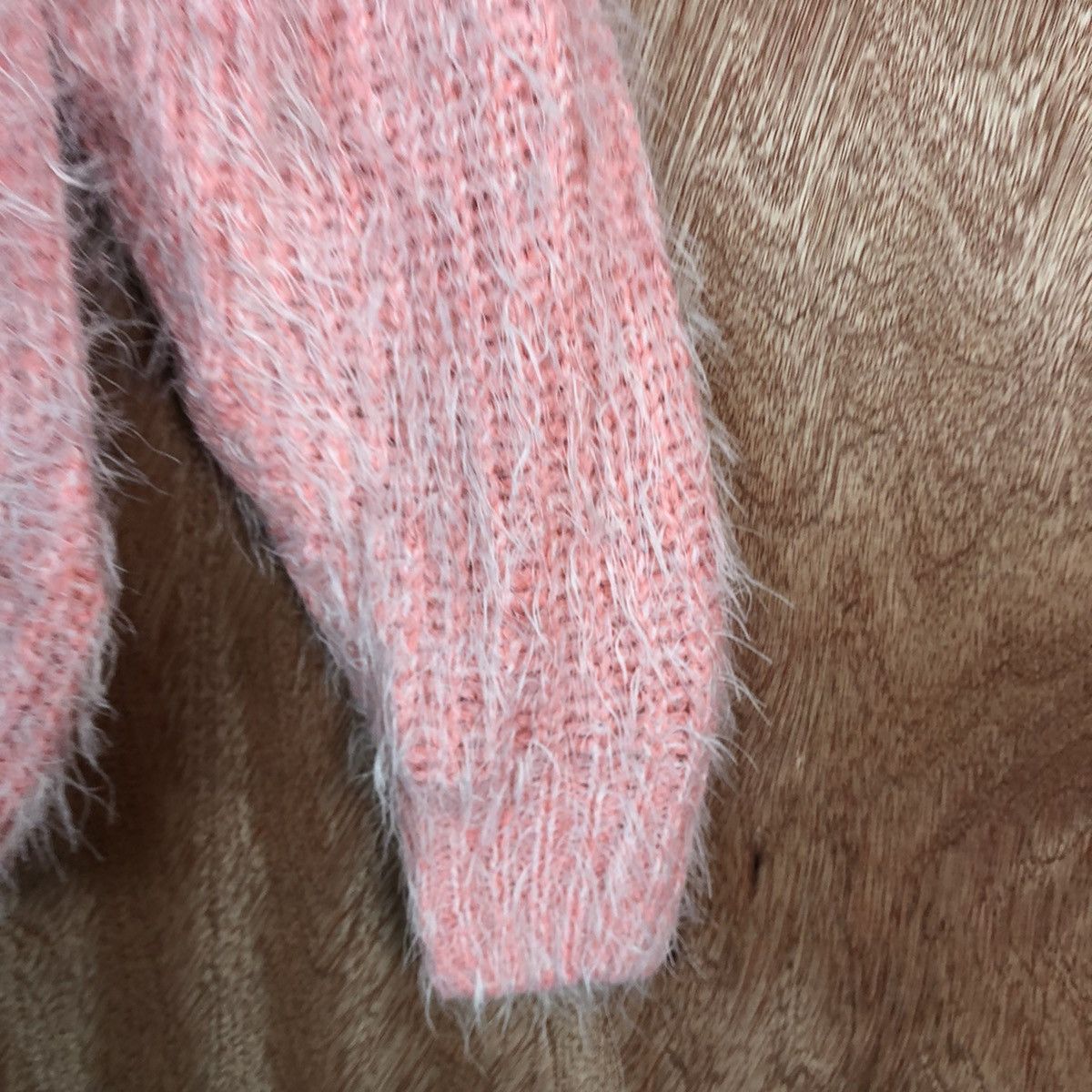 Homespun Knitwear DLL Japan Pink Mohair shag shaggy fur knitwear #c338 Size S / US 4 / IT 40 - 4 Thumbnail
