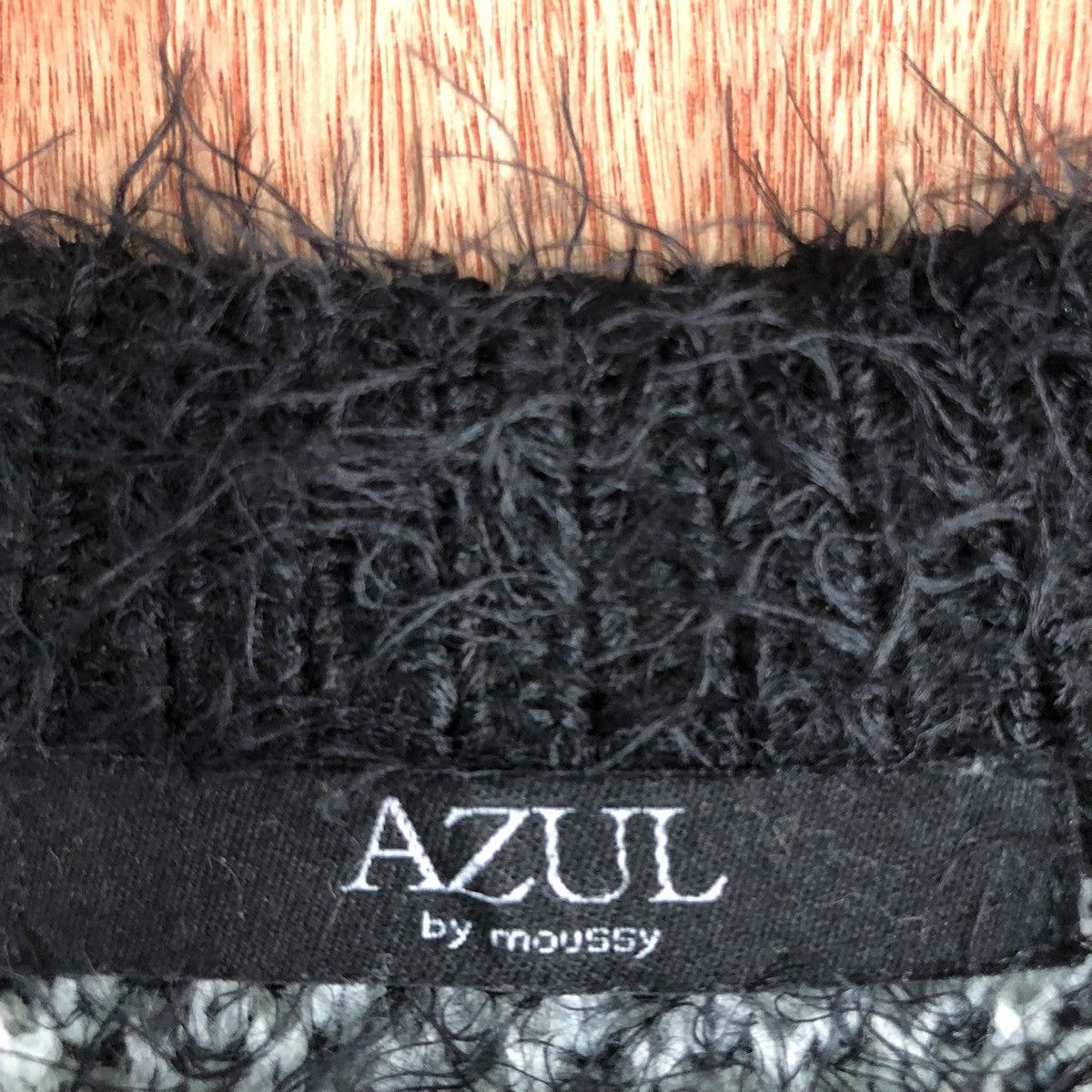 Homespun Knitwear DLL AZUL Black Checkered Mohair shaggy fur Knitwear #c348 Size M / US 6-8 / IT 42-44 - 9 Thumbnail
